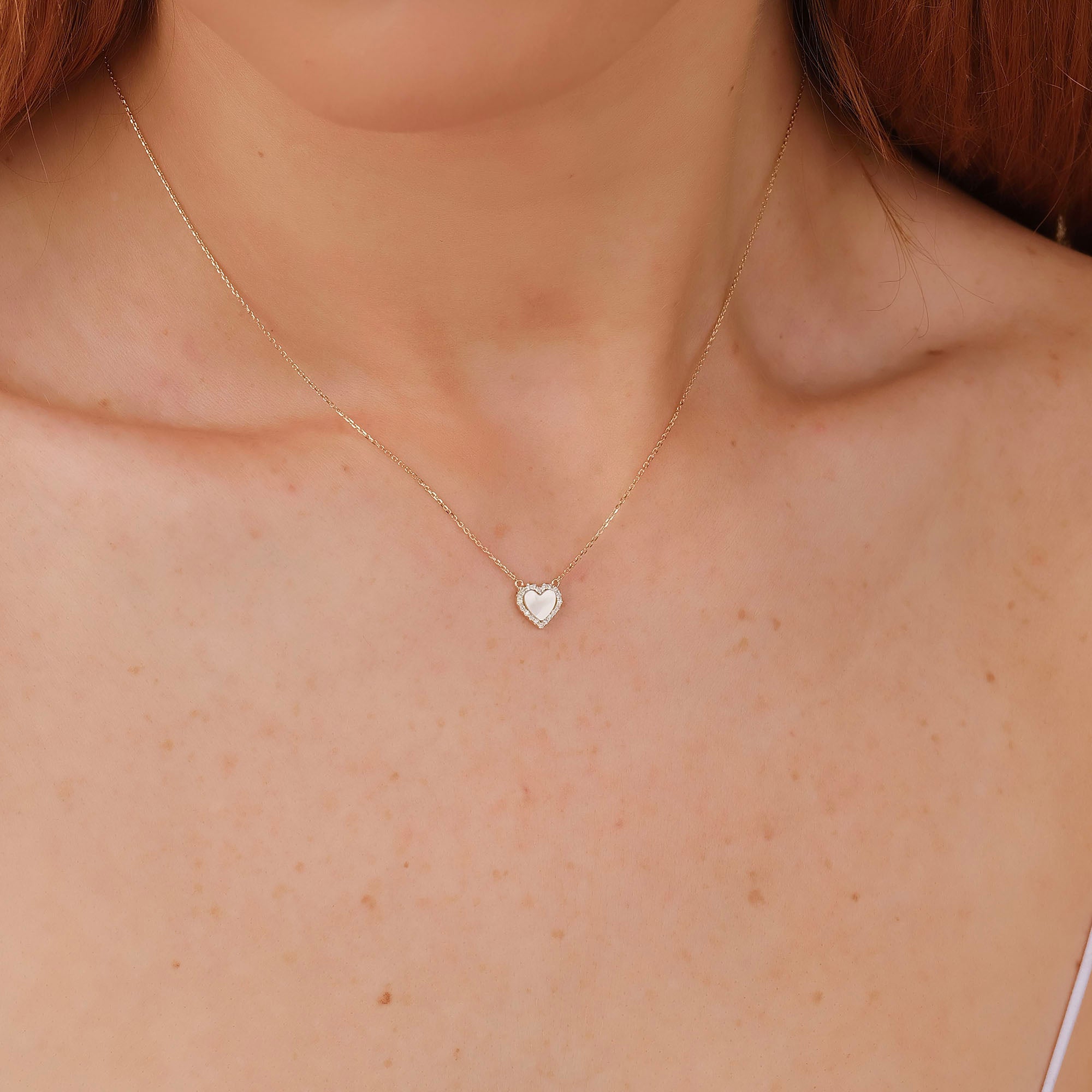 Pearl Kiss Heart Necklace
