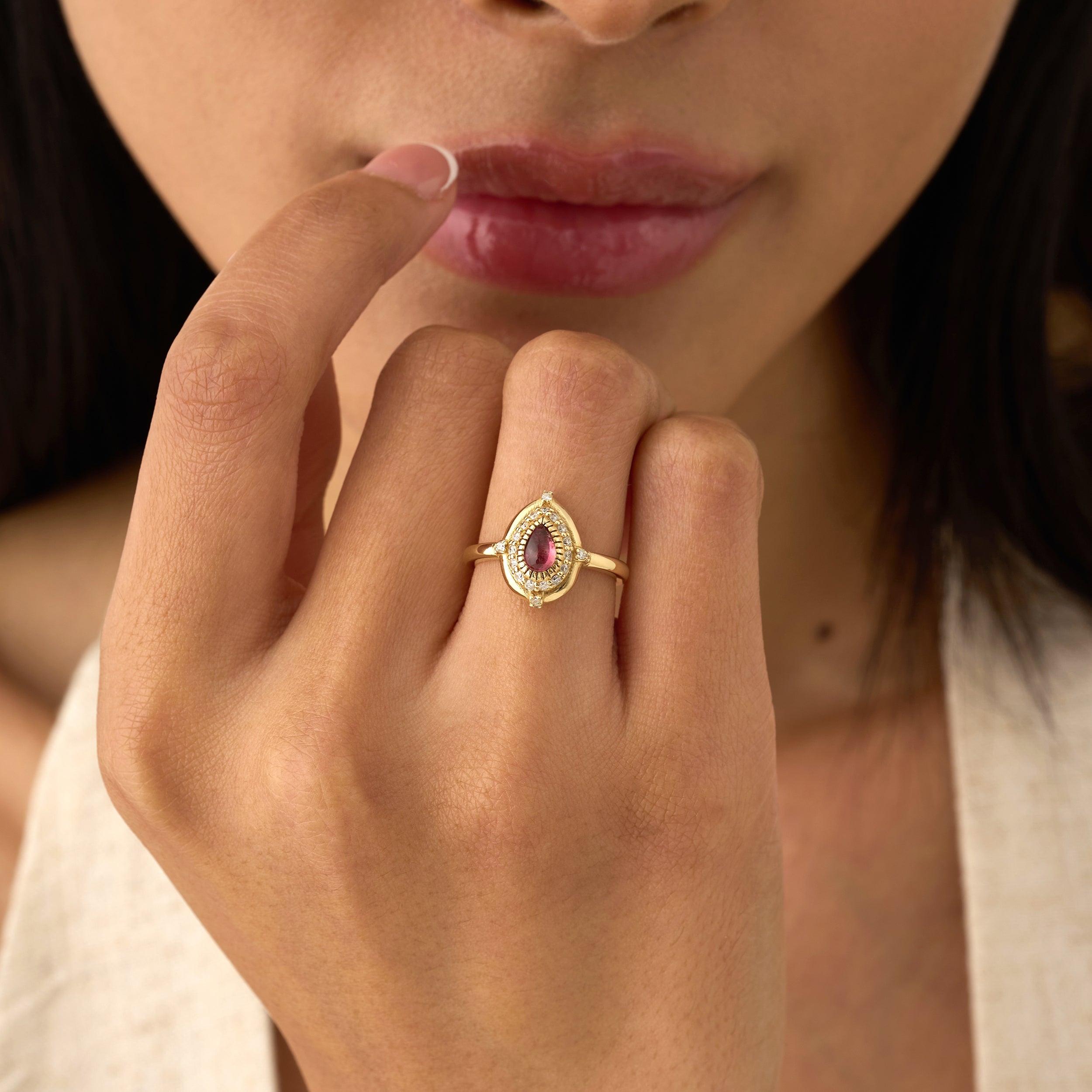 Petal Pink Statement Ring