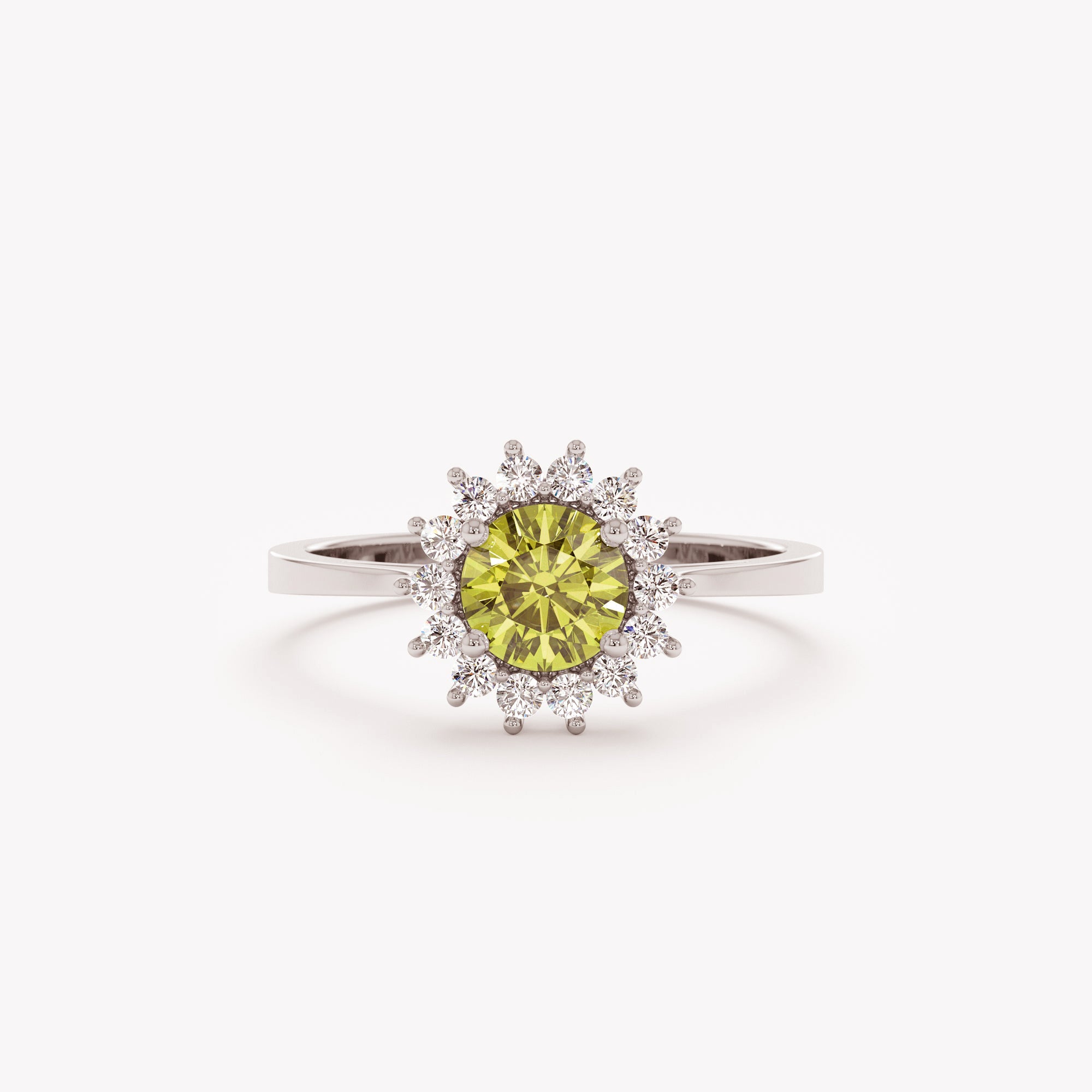 Peridot Lightburst Ring