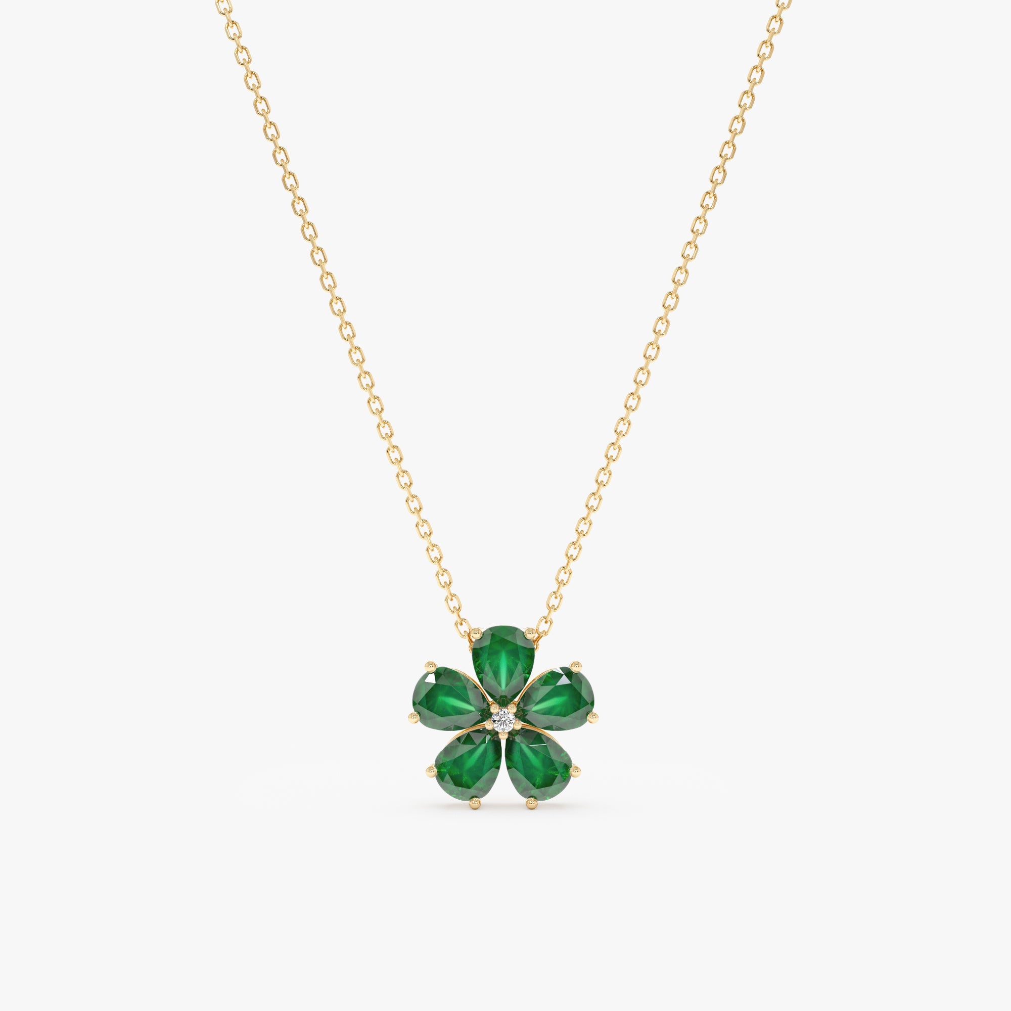 Petite Emerald Bloom Necklace