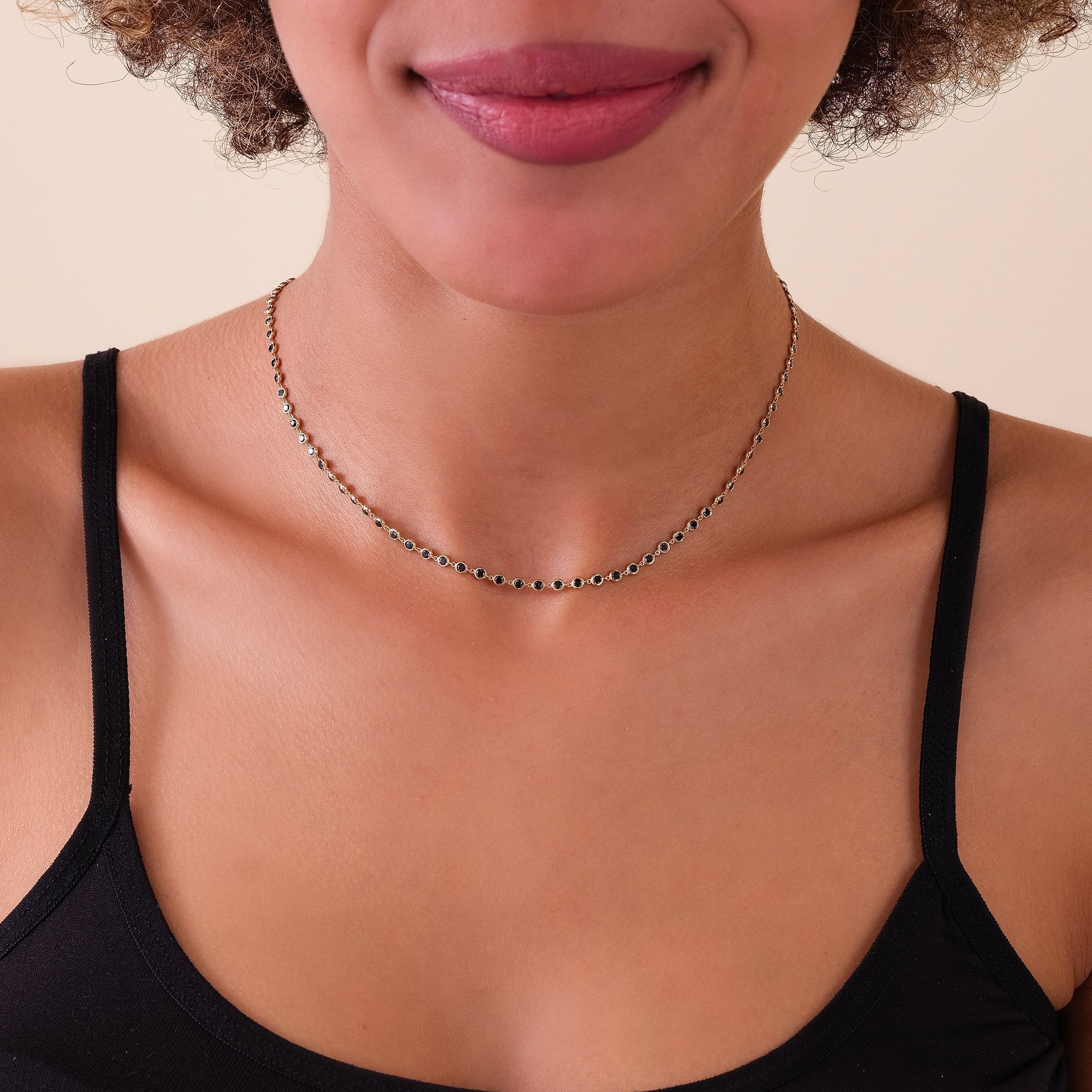 Onyx Luxe Tennis Necklace