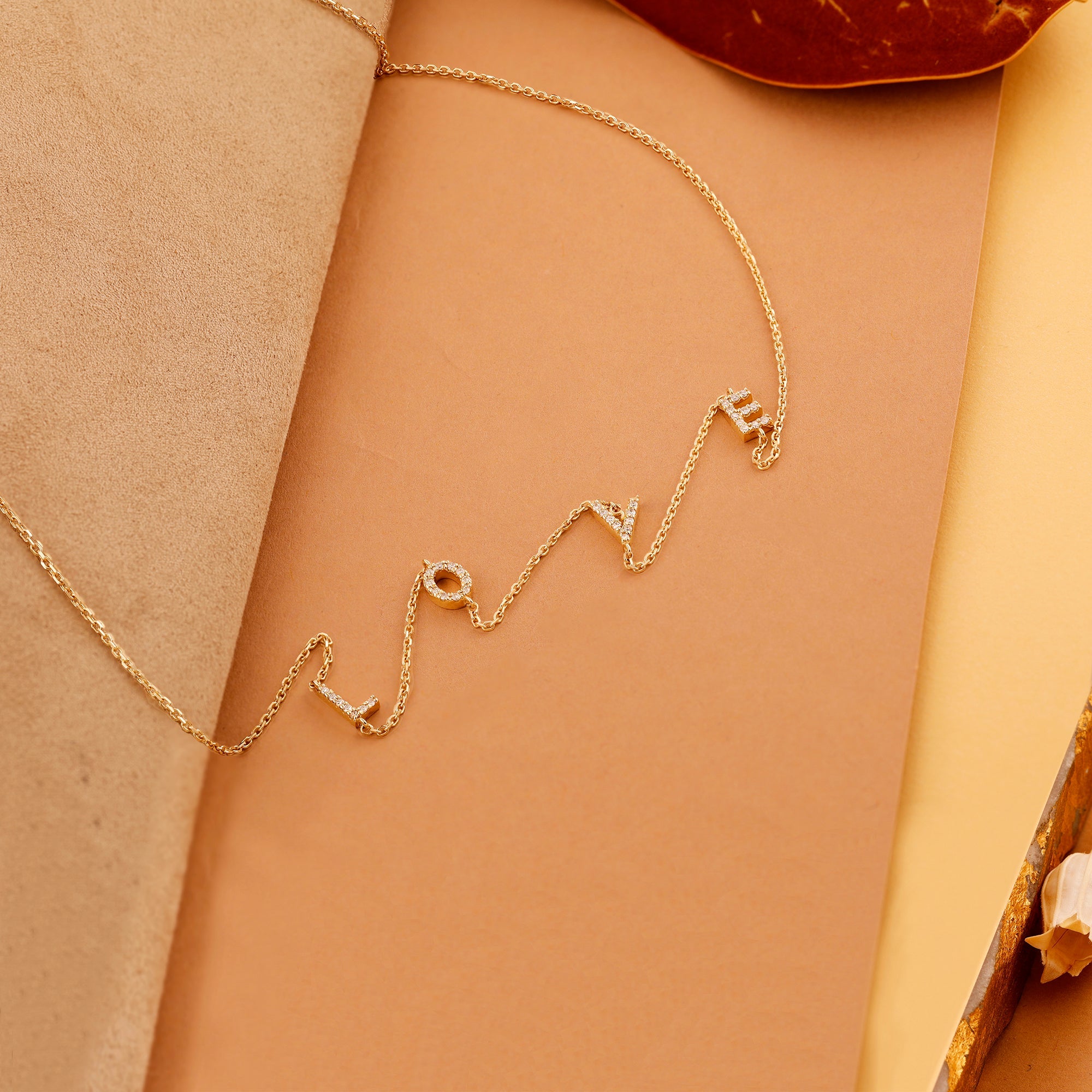 Sideways Love Diamond Necklace