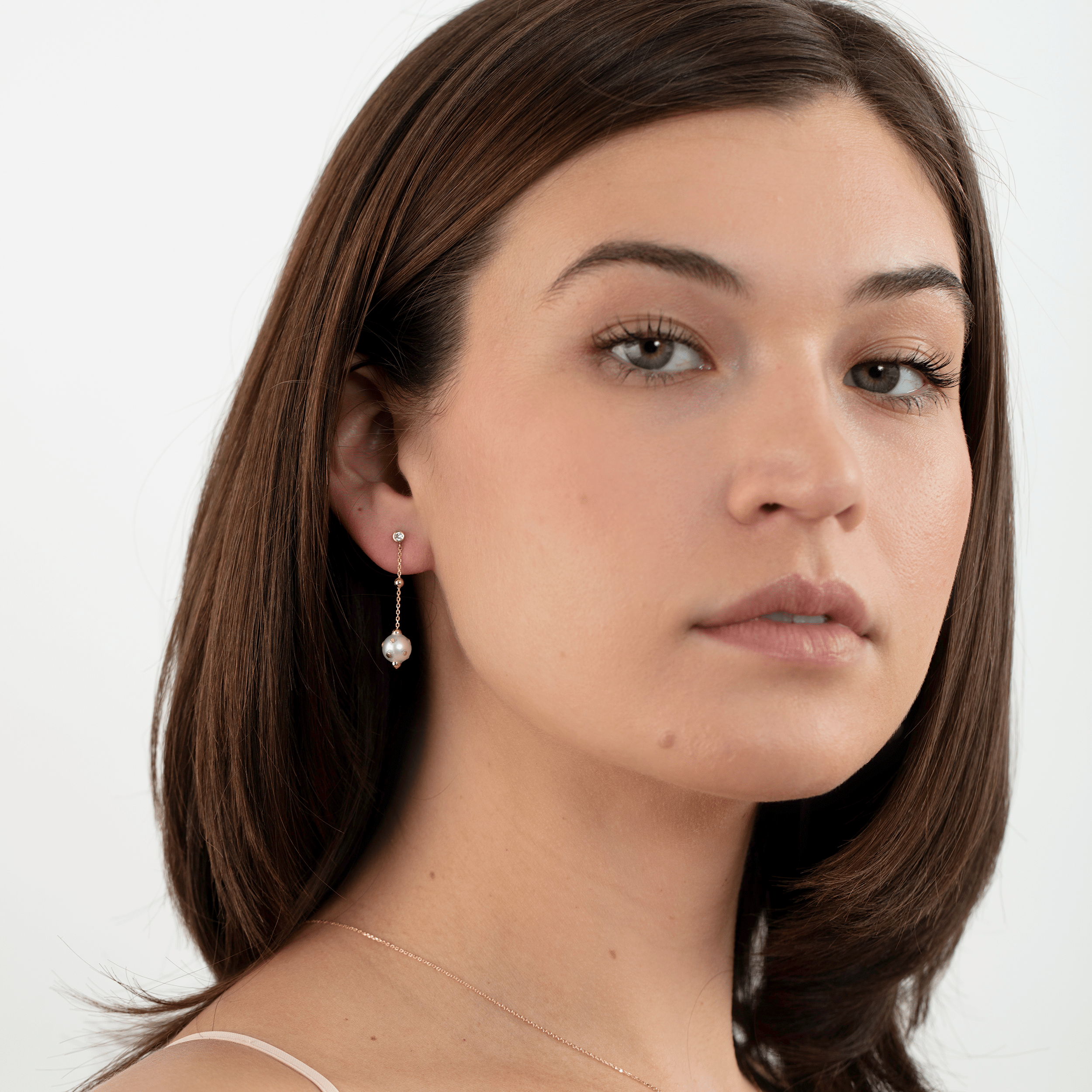 Delicate Pearl Dangle Earrings
