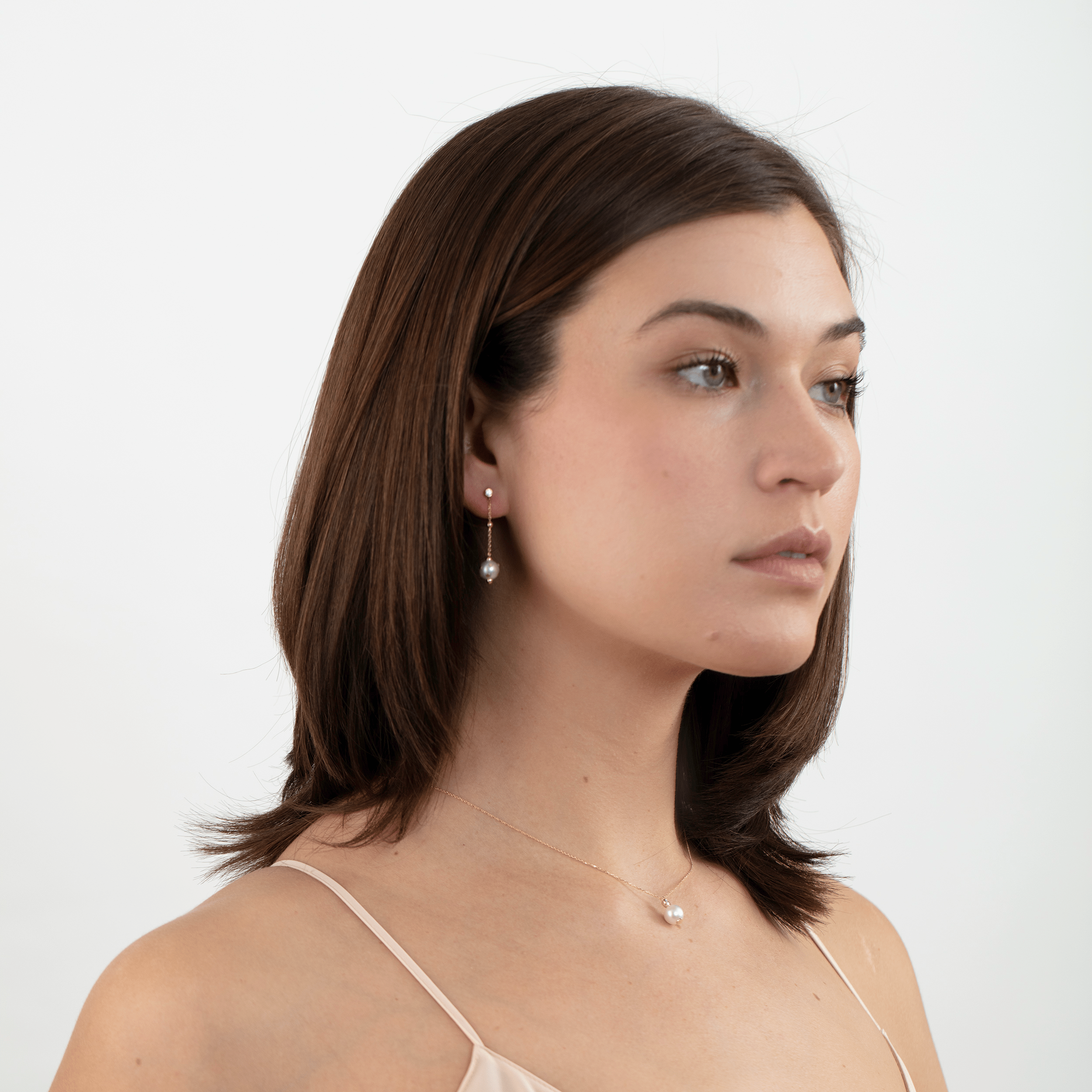 Delicate Pearl Dangle Earrings