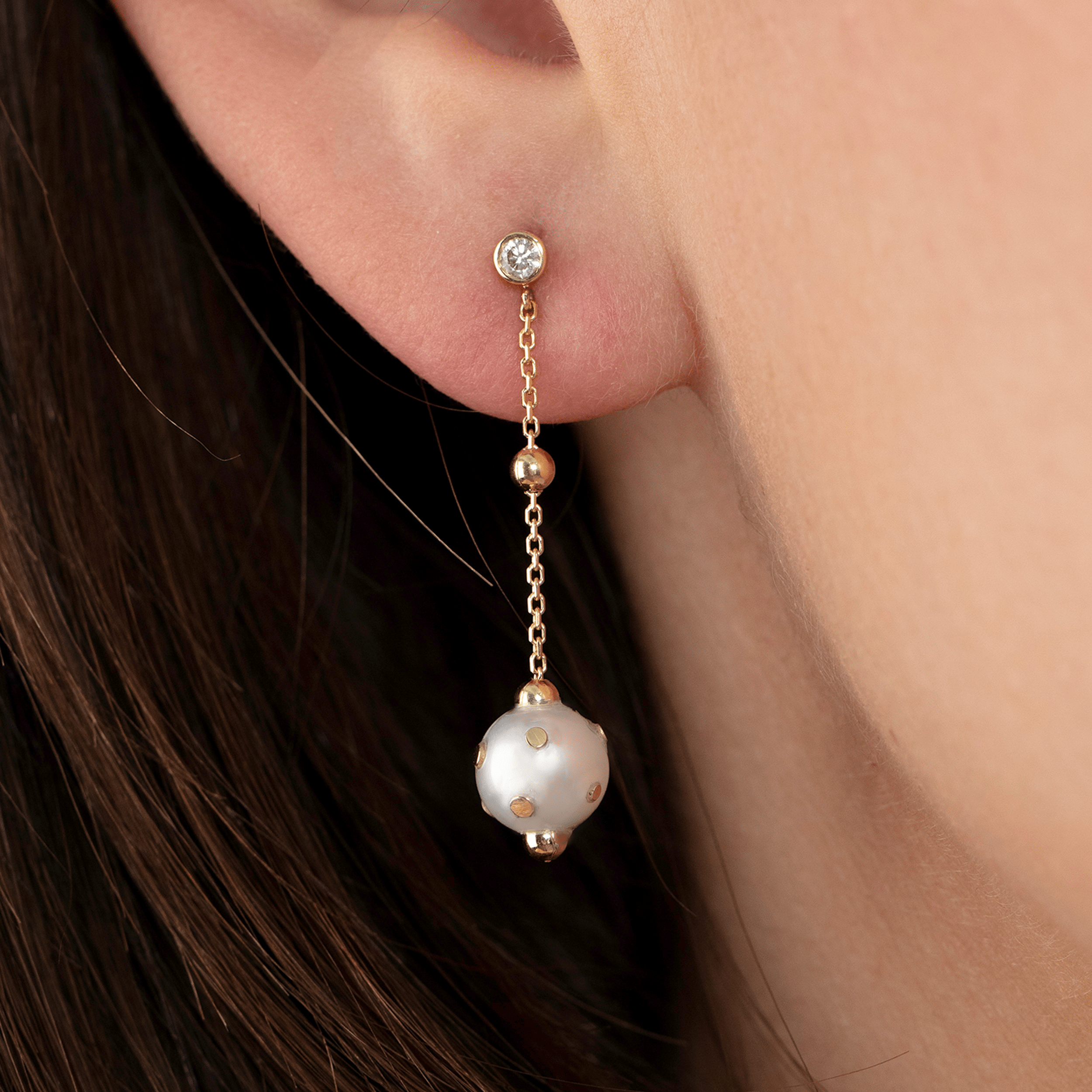 Delicate Pearl Dangle Earrings