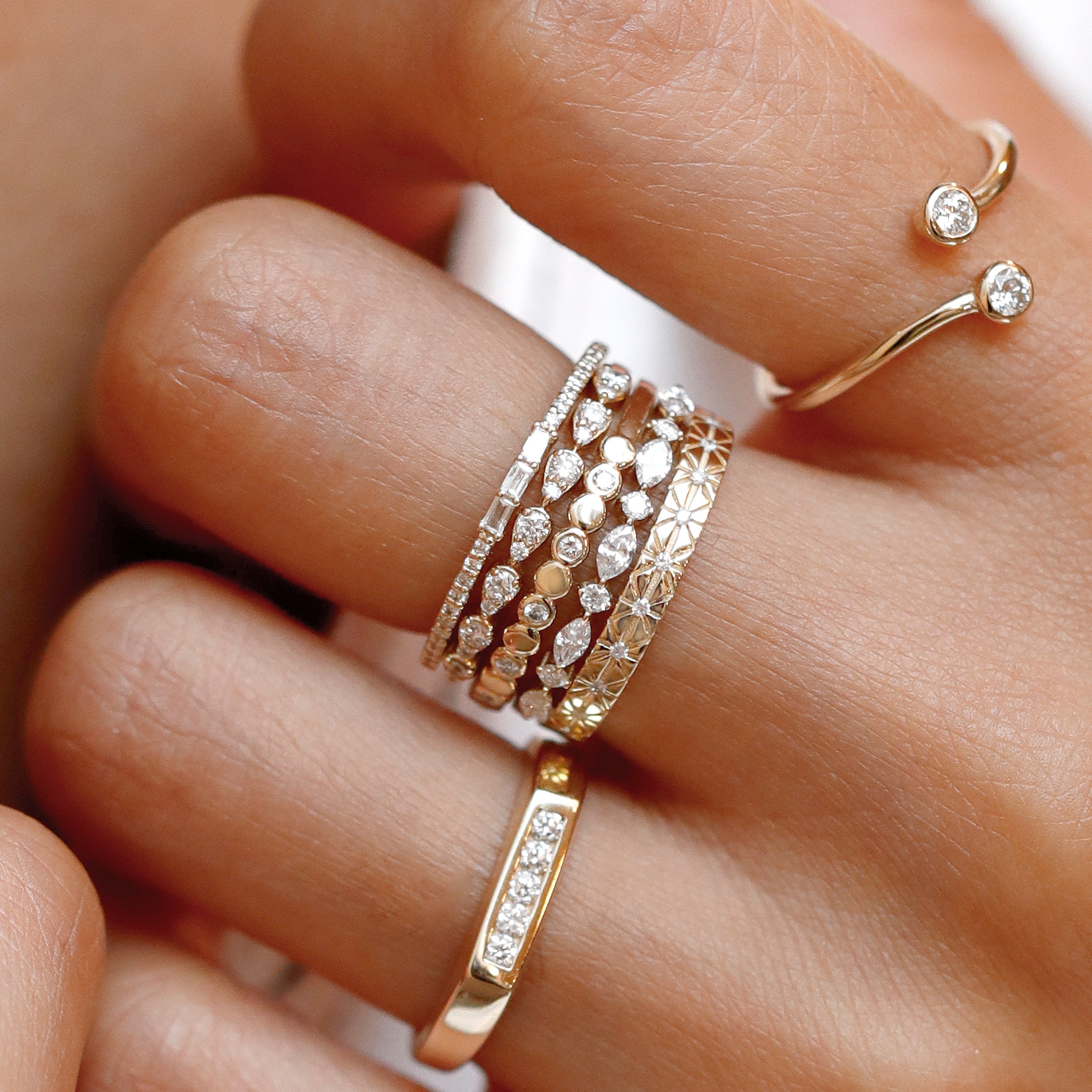 Celestial Starburst Eternity Ring