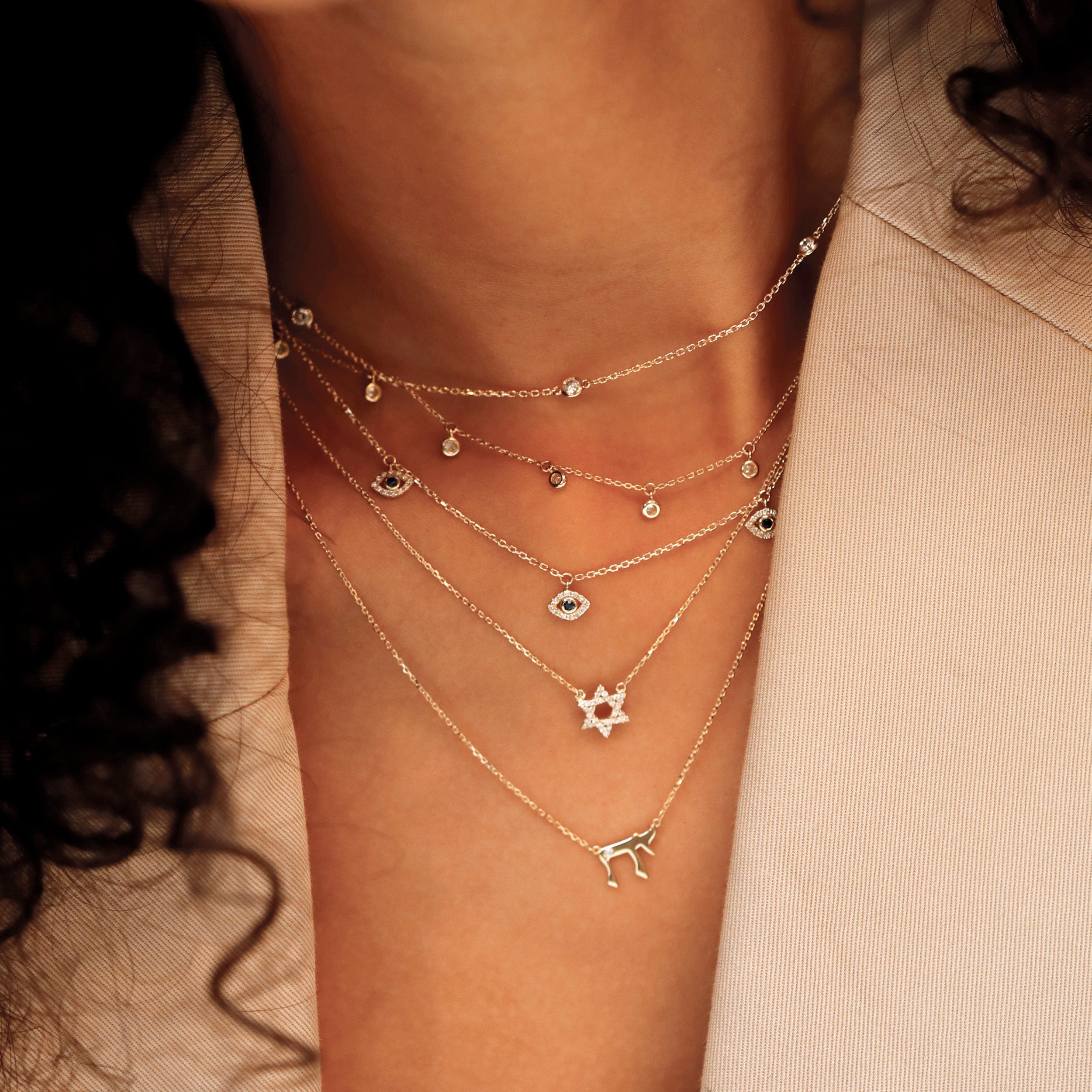 The Guardian Evil Eye Charms Necklace