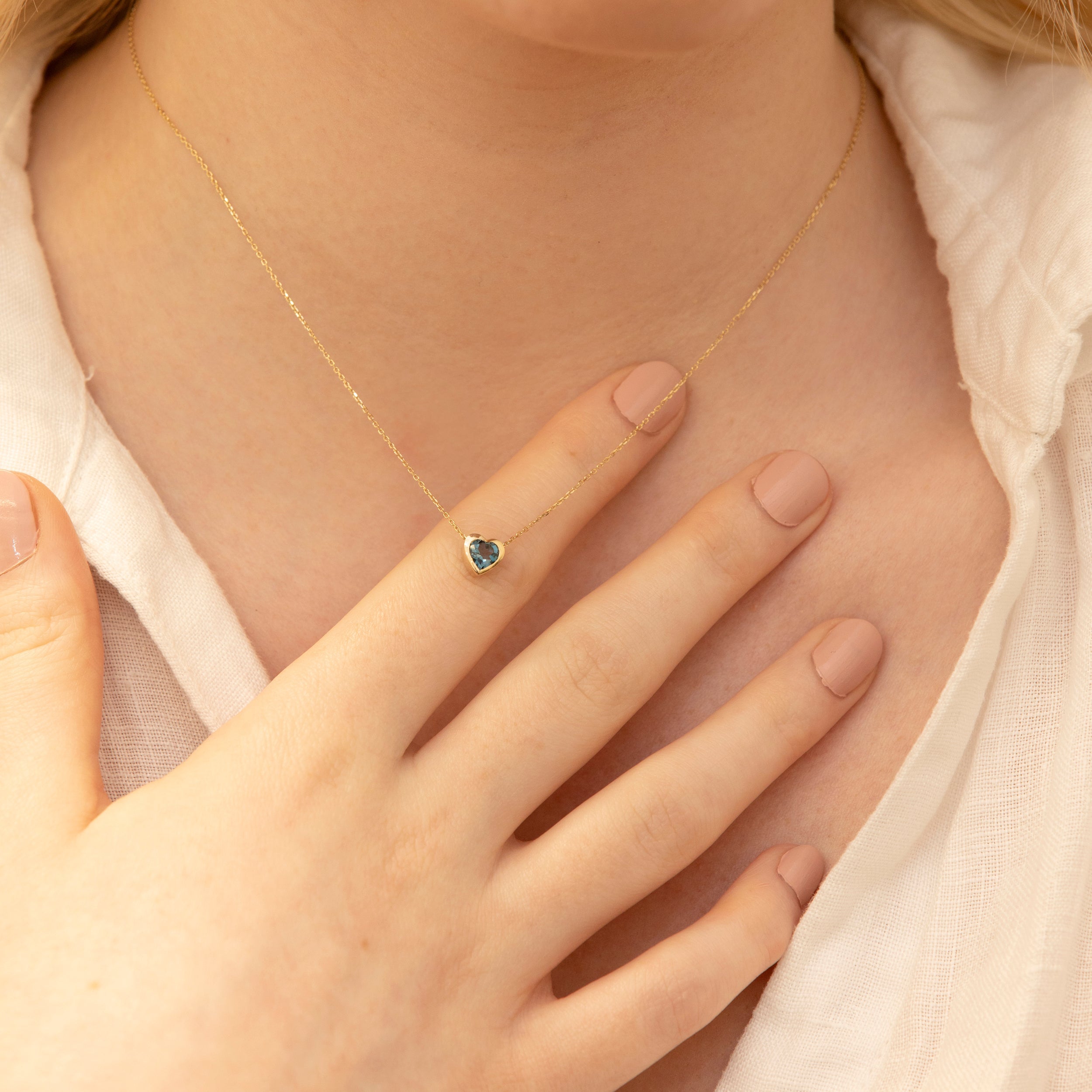 Ocean Heart Topaz Necklace
