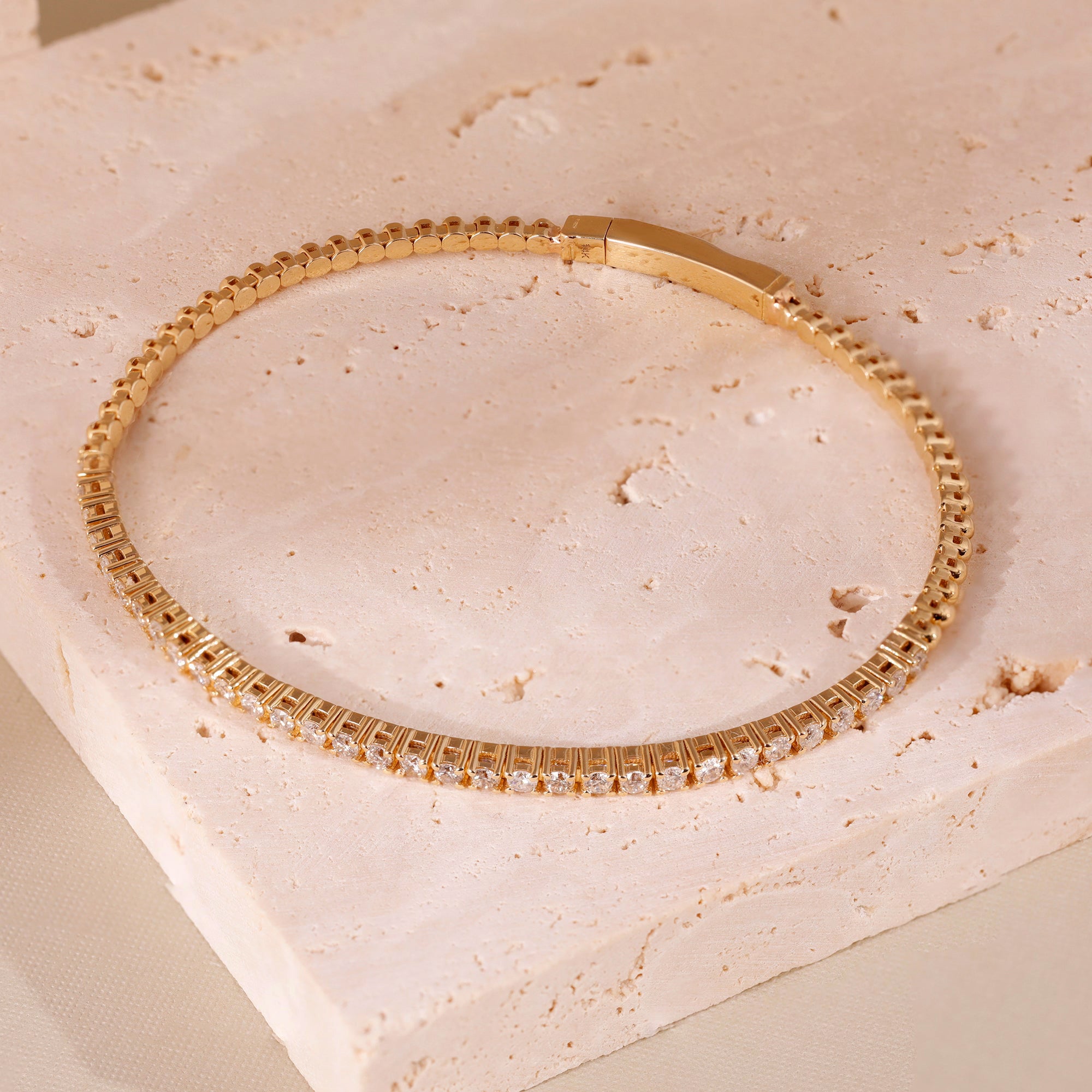 Minimalist Beaded Half Eternity Bracelet