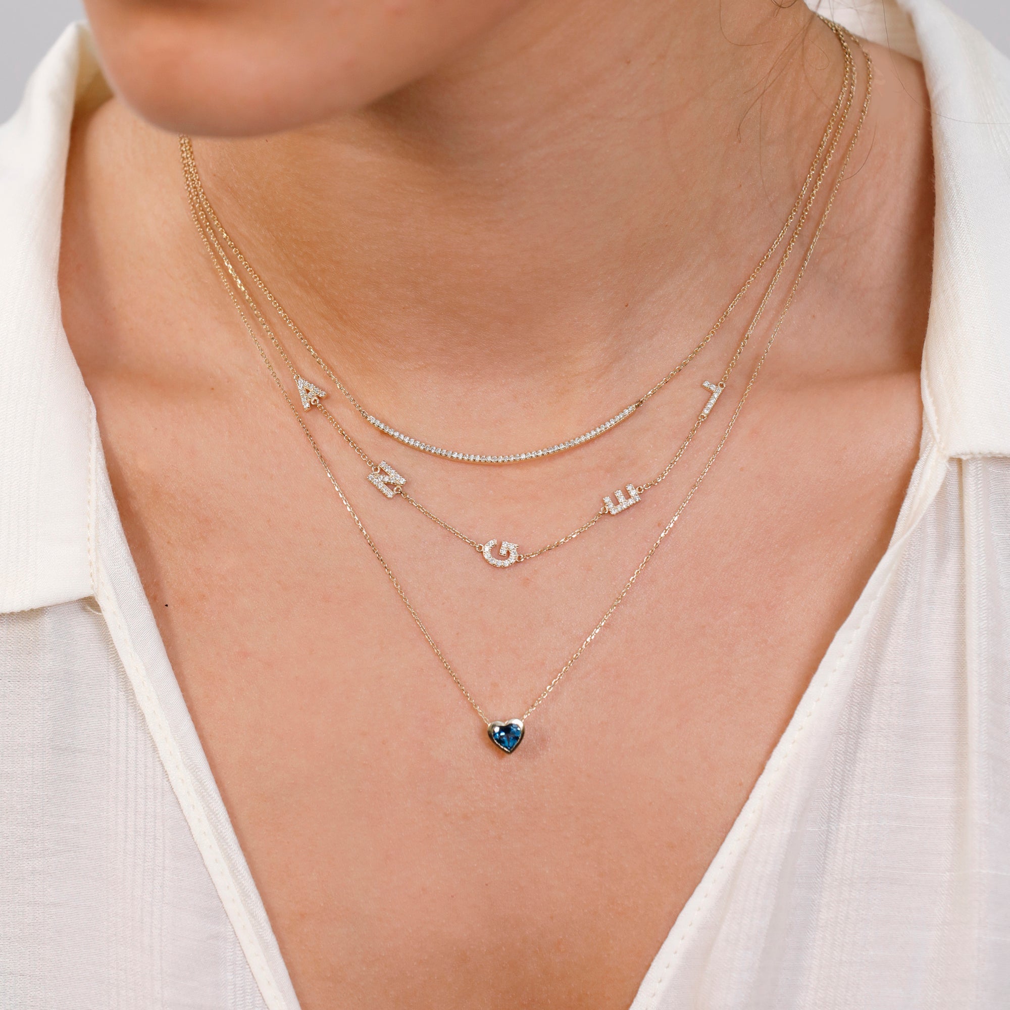 Sideway Elegance Diamond Necklace