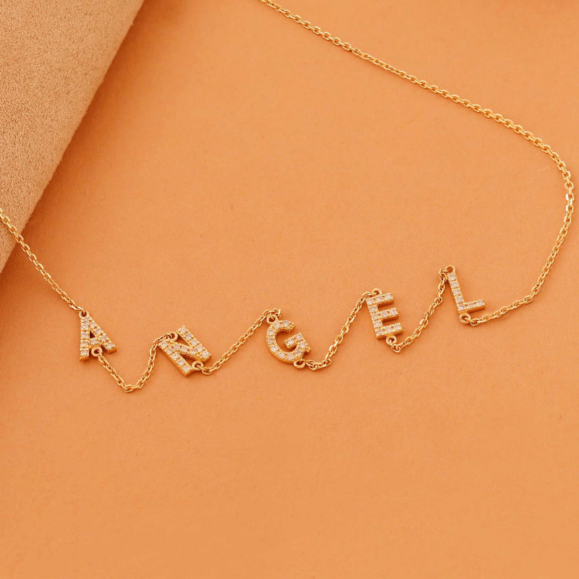 Sideway Elegance Diamond Necklace