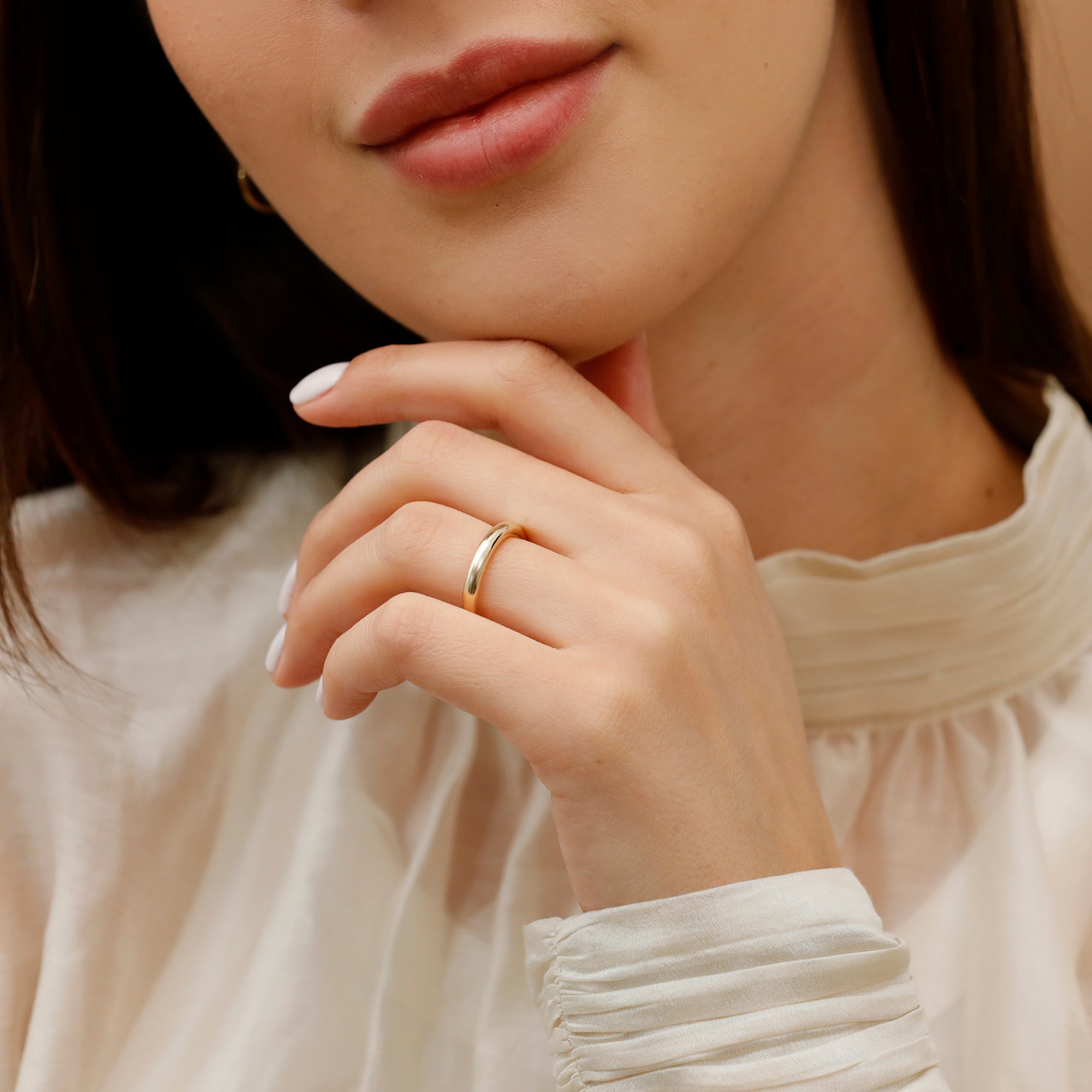 Modern Chunky Round Band Ring