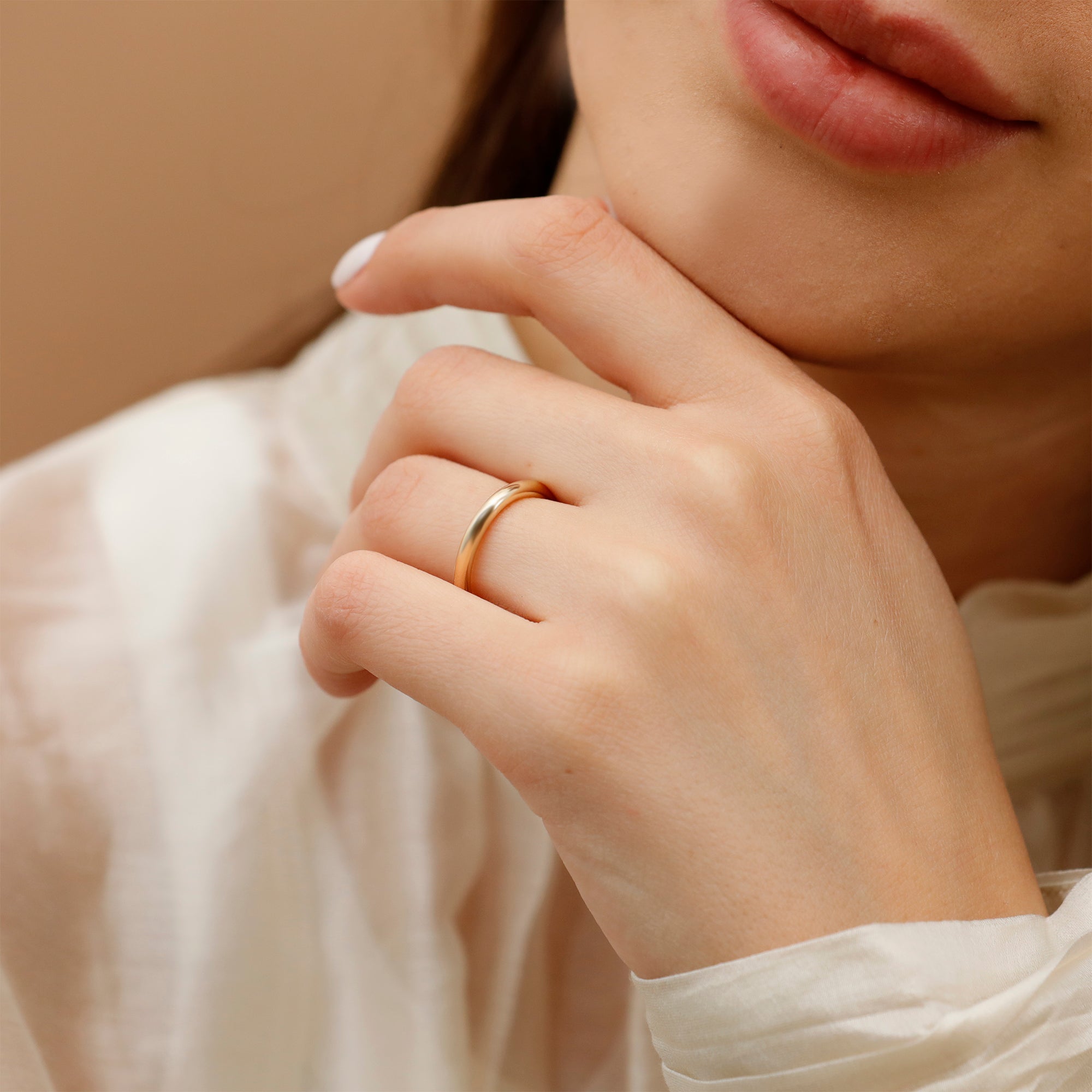 Curved Wire Statement Ring