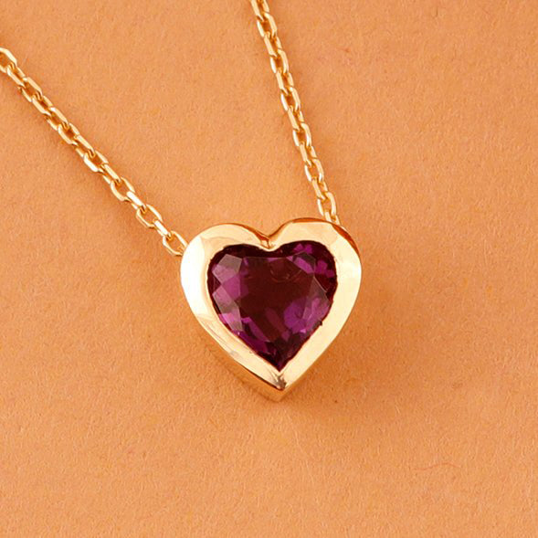 Violet Heart Necklace