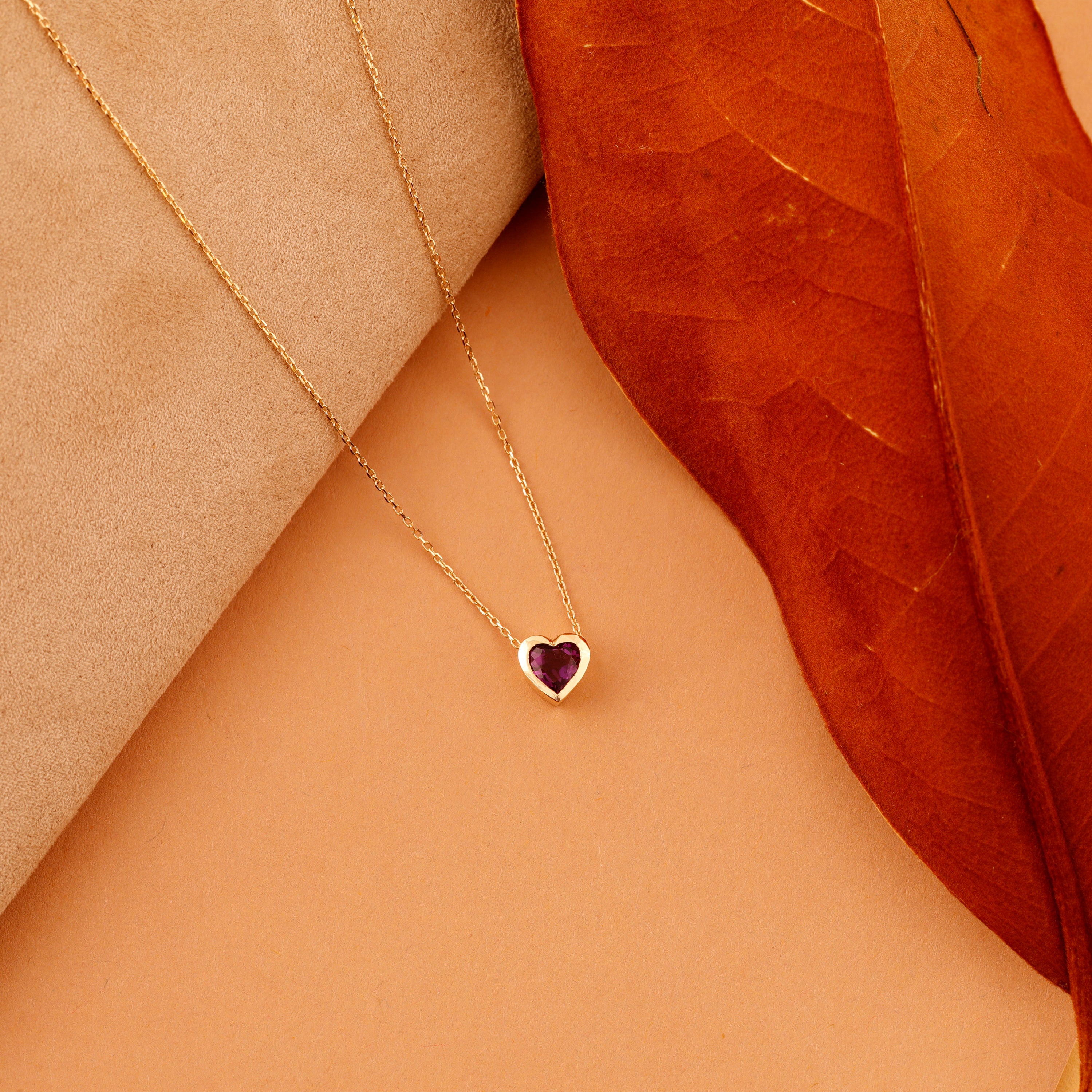 Violet Heart Necklace