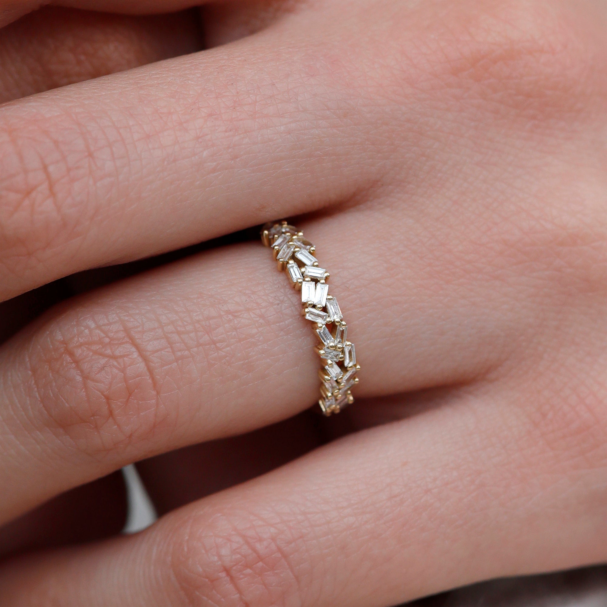 Stacked Baguette Spark Ring