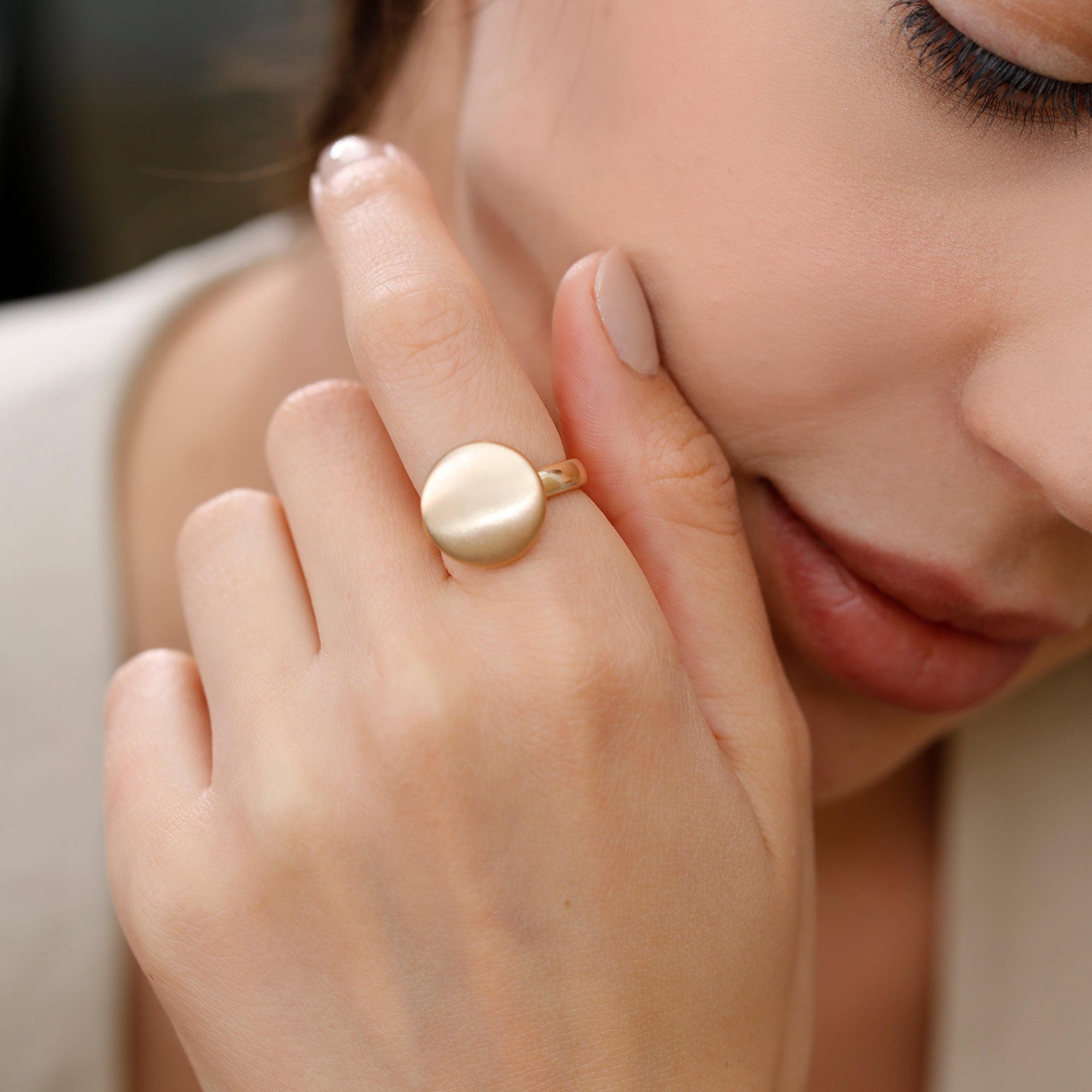 Matte Finish Coin Ring