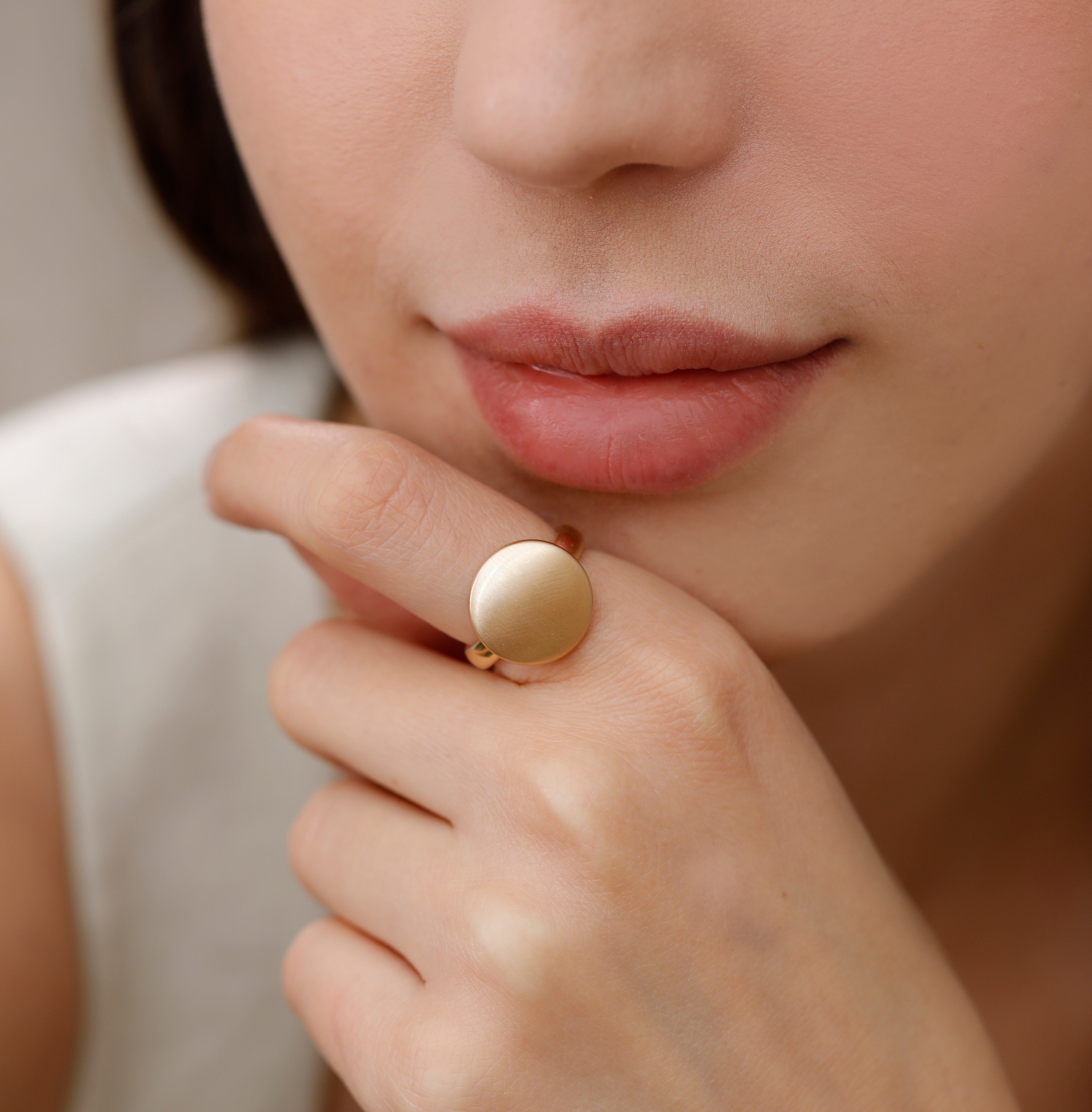 Matte Finish Coin Ring