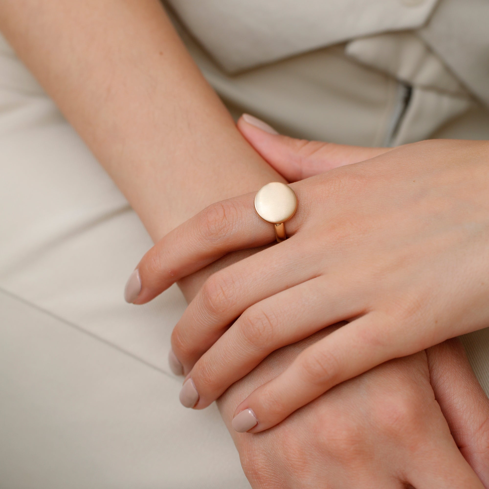 Matte Finish Coin Ring