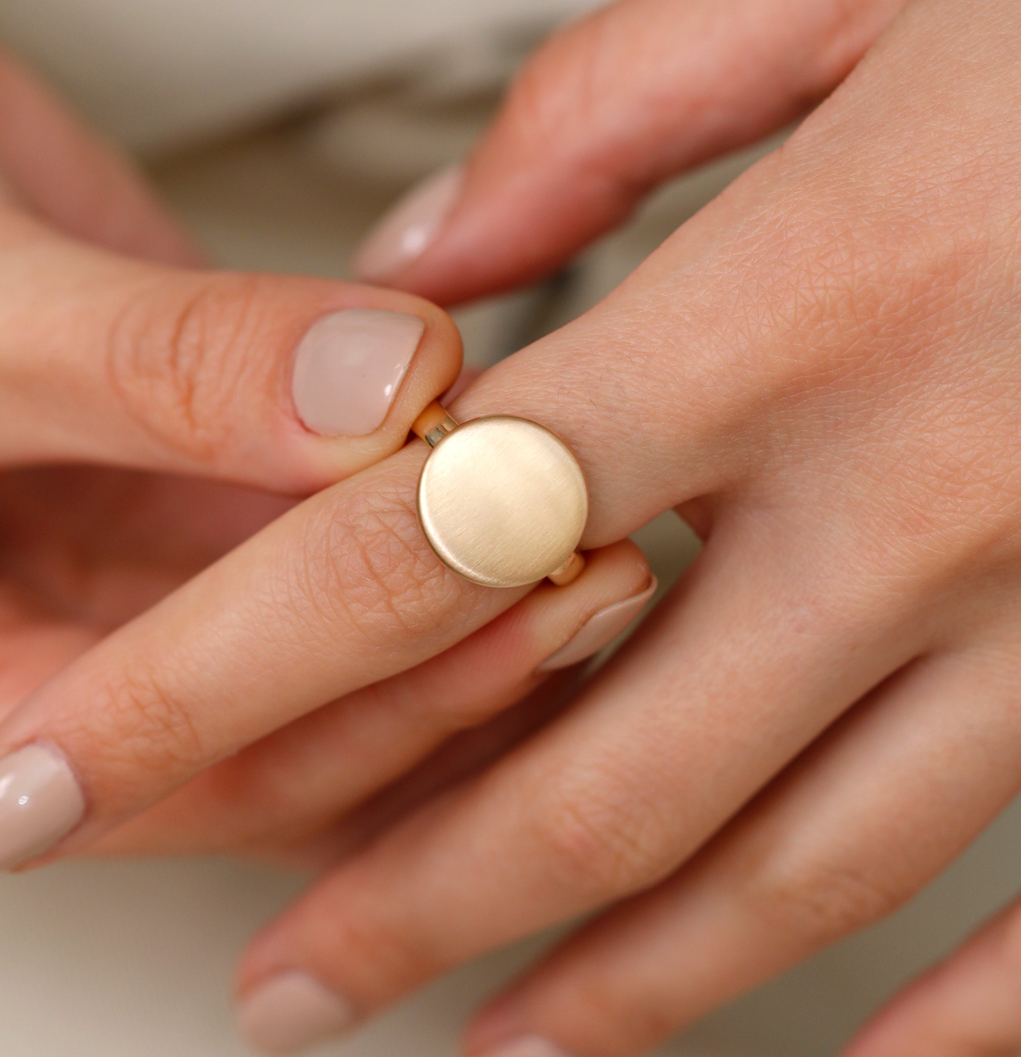 Matte Finish Coin Ring