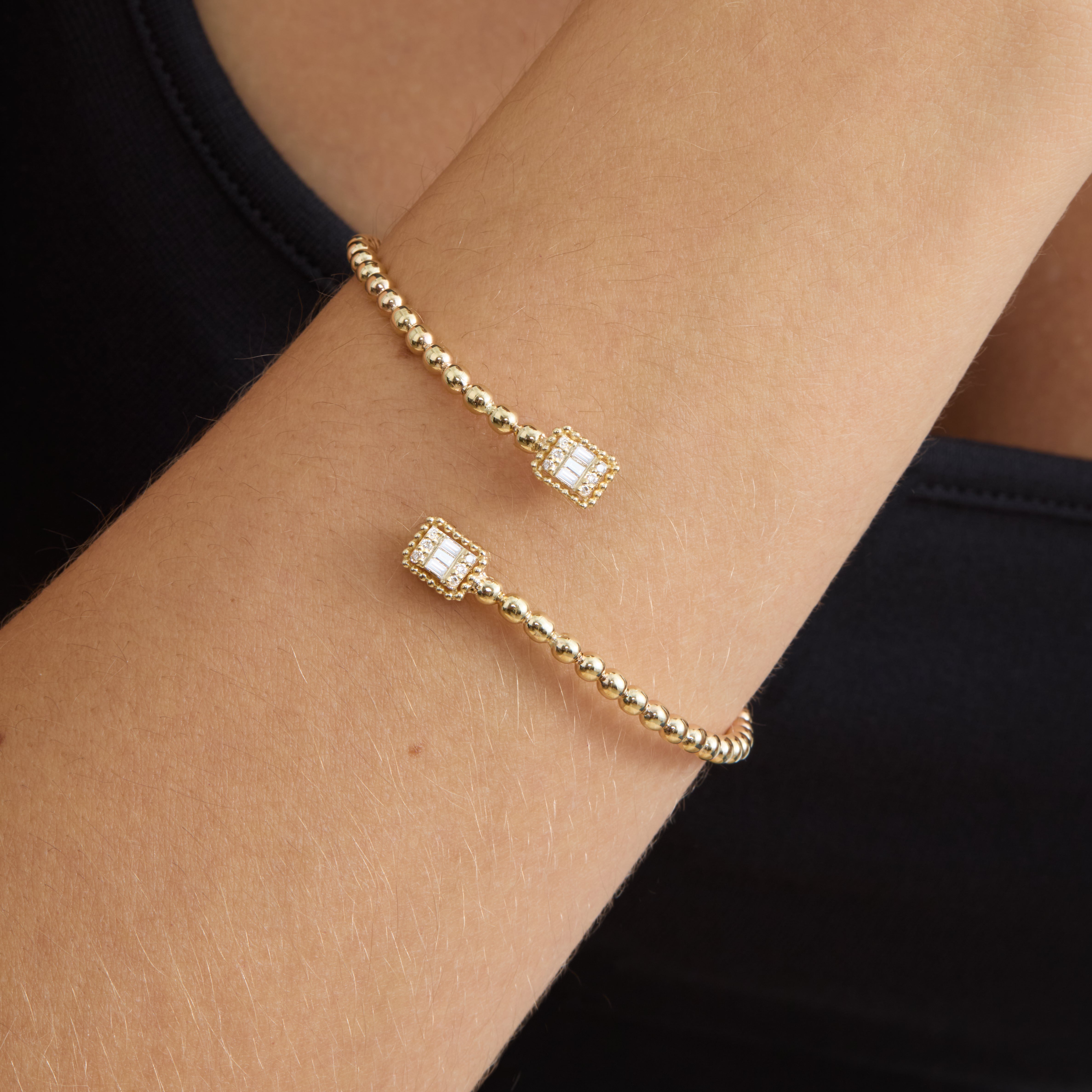 Shimmering Bead Statement Cuff