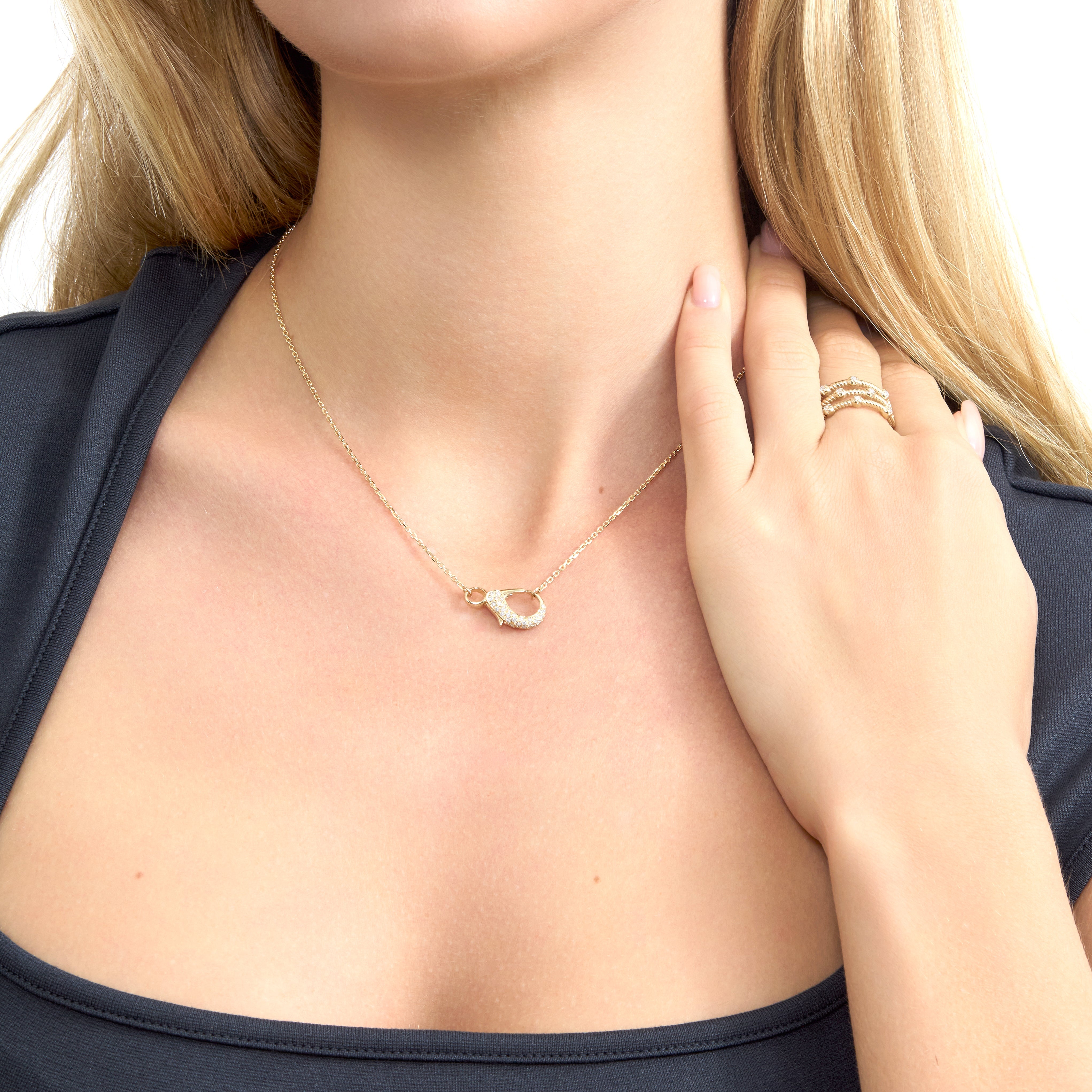 Diamond Radiant Link Enhancer Necklace