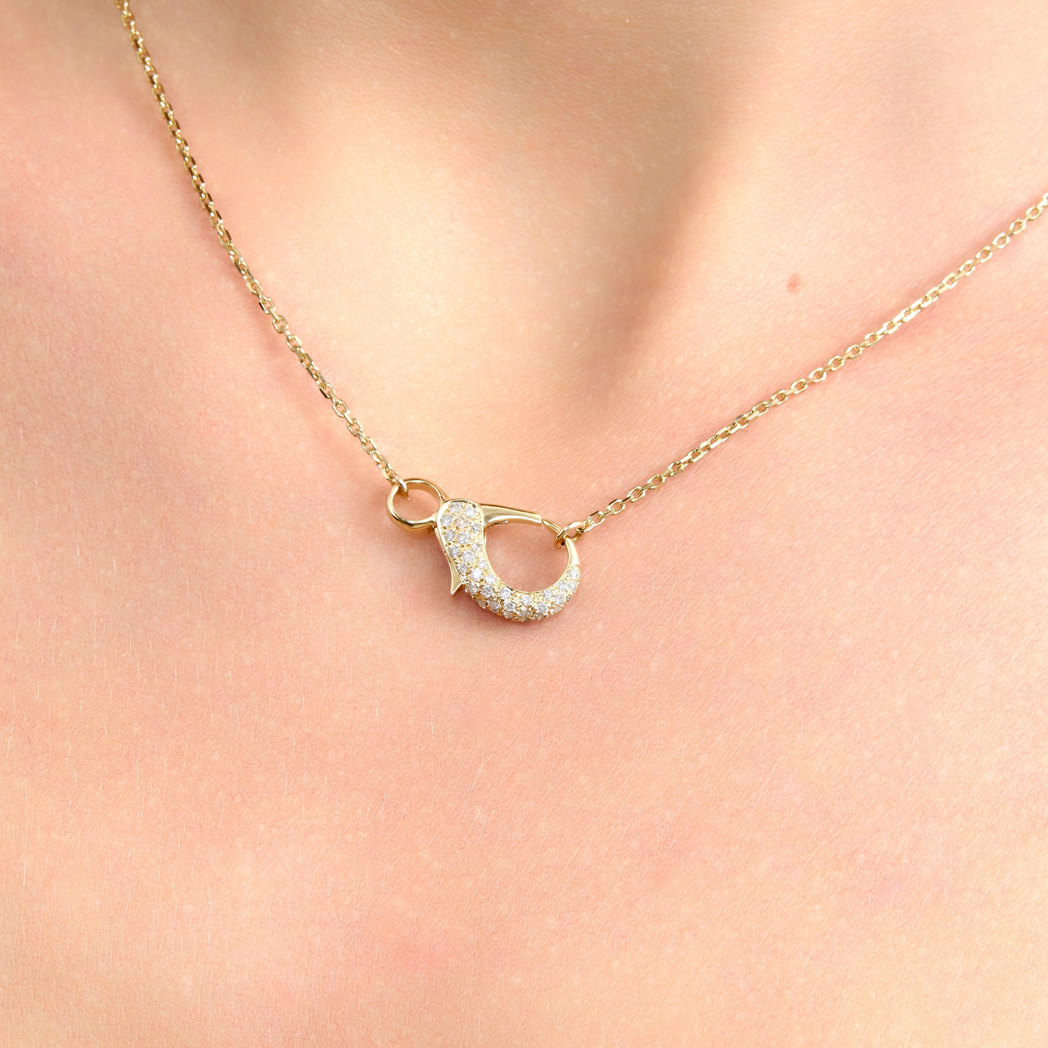 Diamond Radiant Link Enhancer Necklace