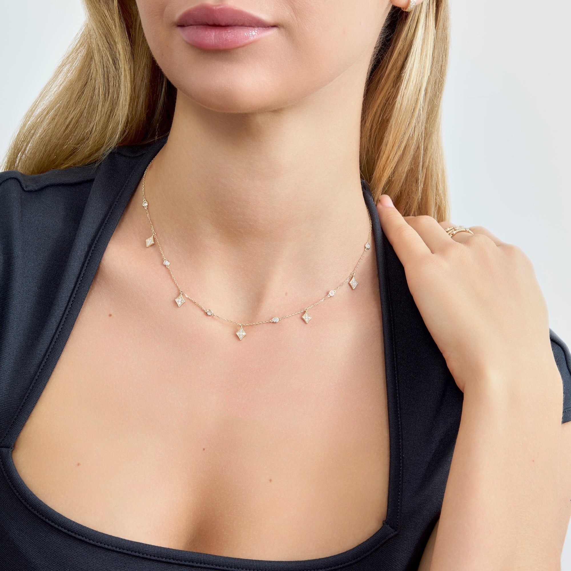 Kite Drop Diamond Necklace