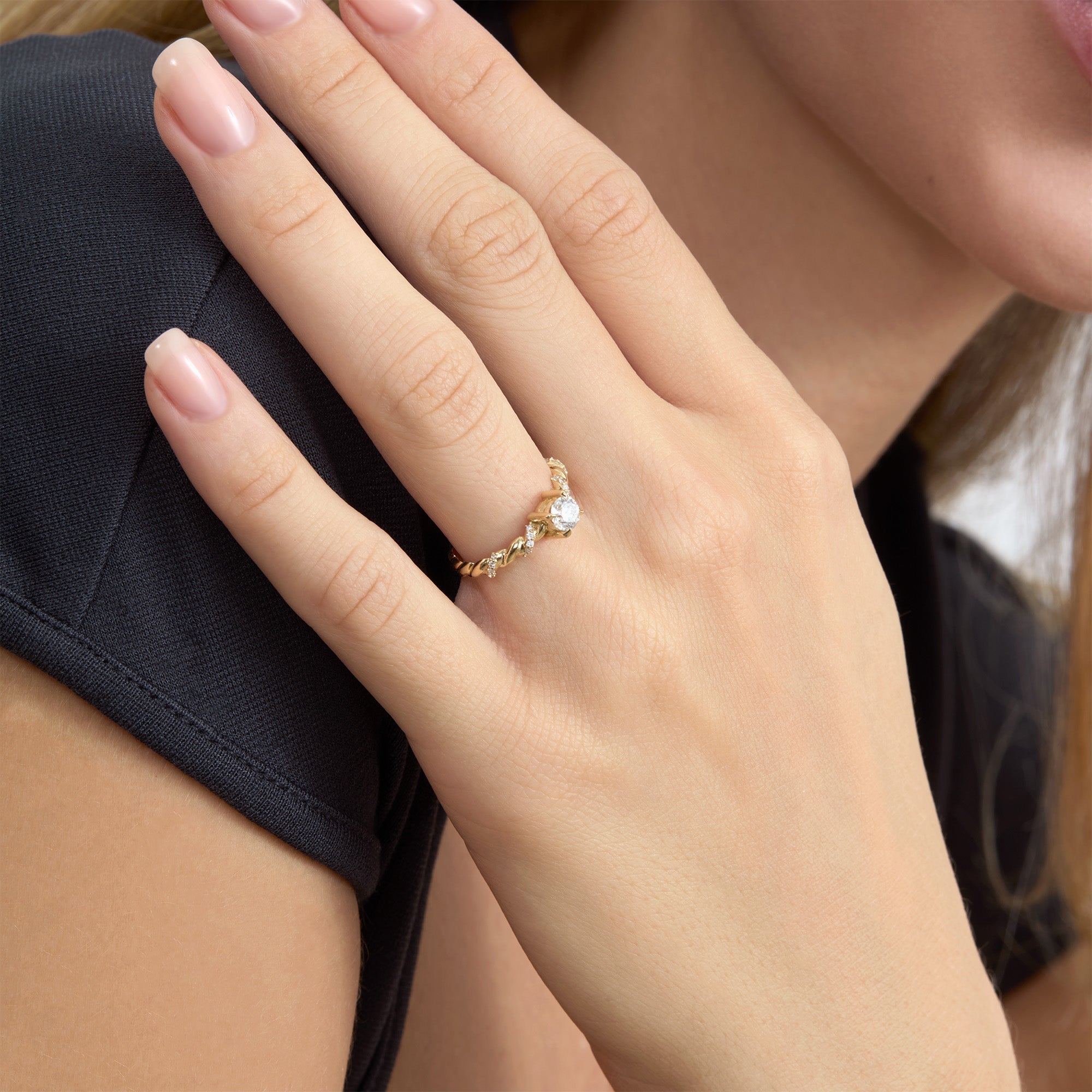 Twirl Diamond Ring
