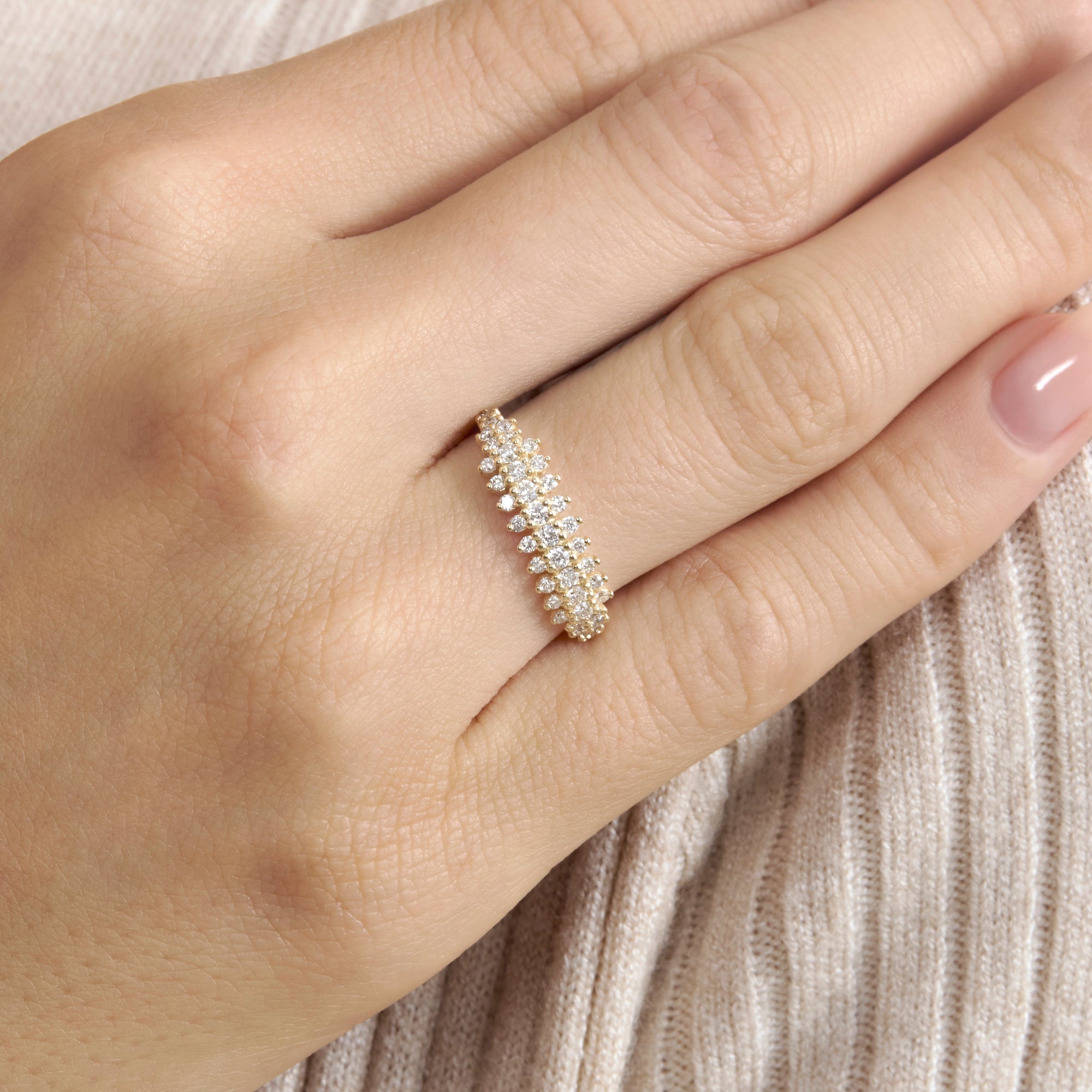 Signature Diamond Cluster Ring