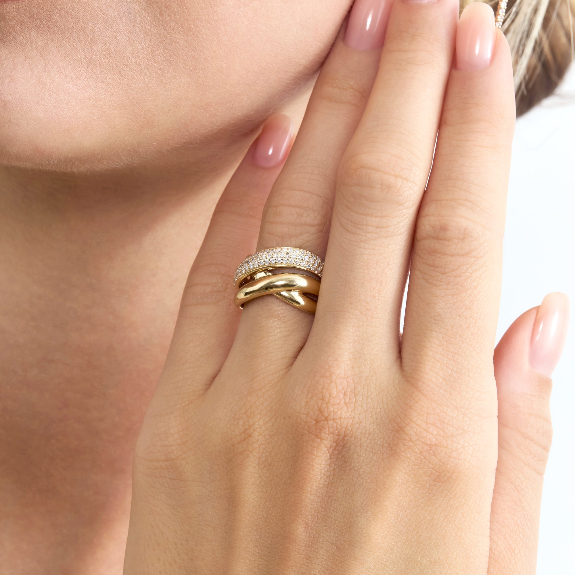 Diamond Multi-Tier Twist Ring