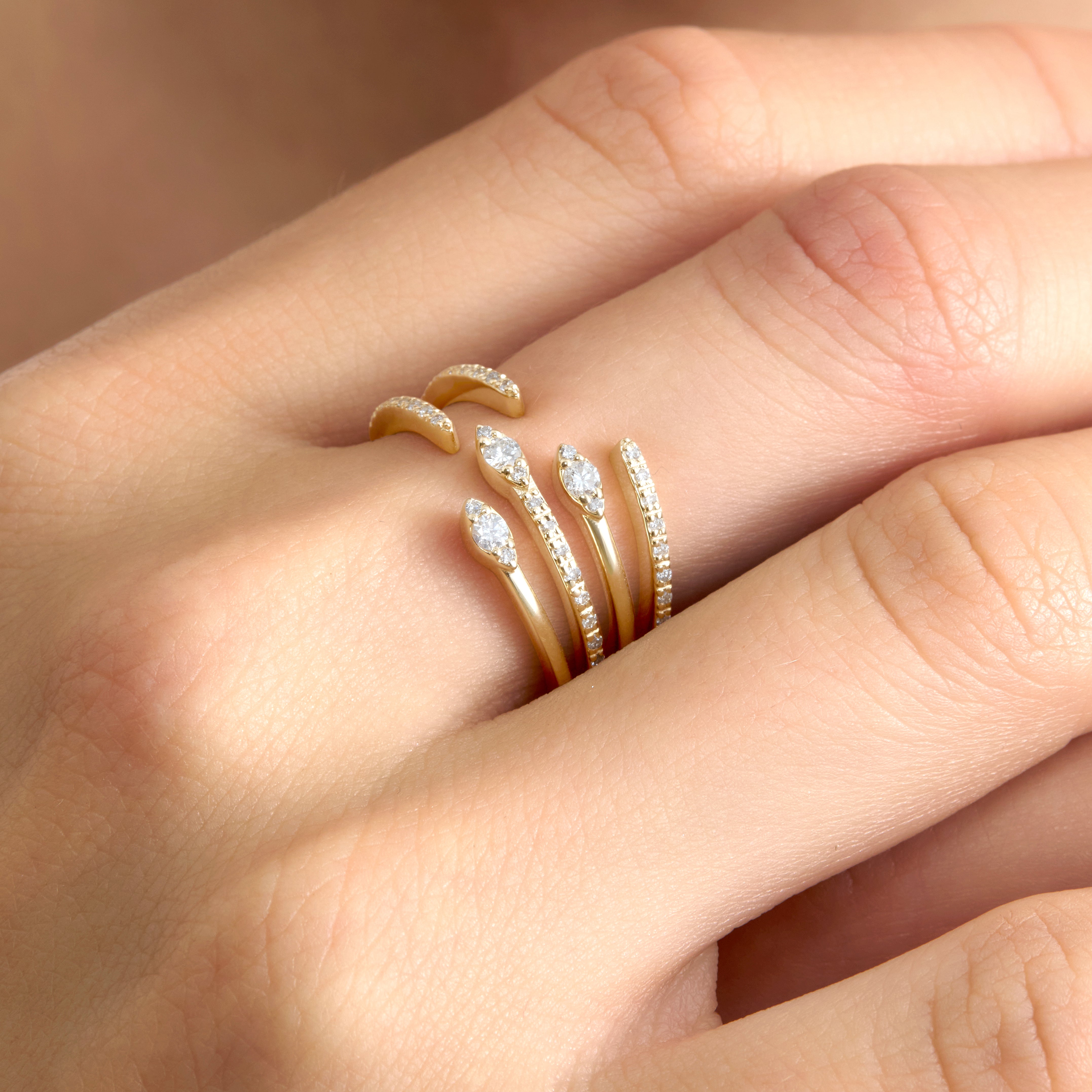 Artisan Diamond Claw Ring