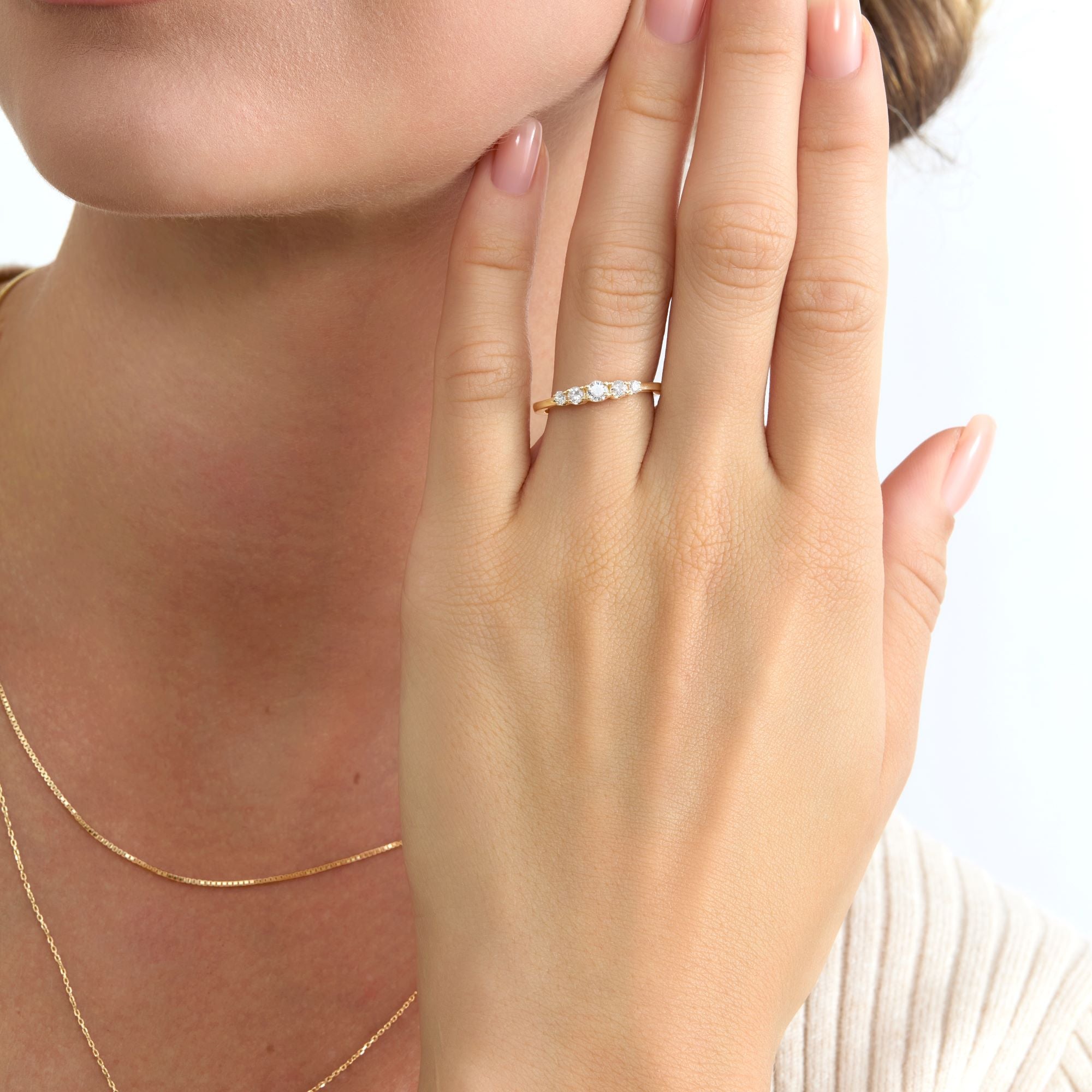 Ascending Sparkle Ring