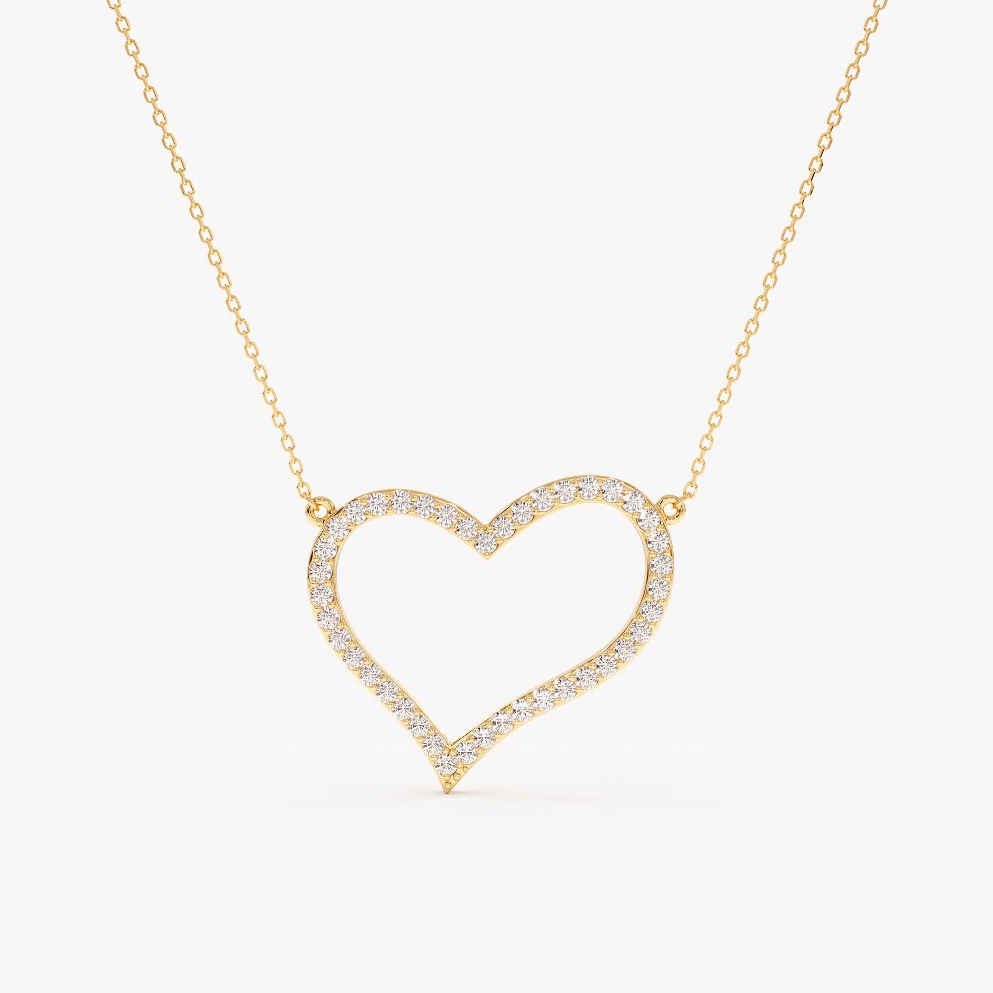 Dainty Sweet Open Heart Necklace
