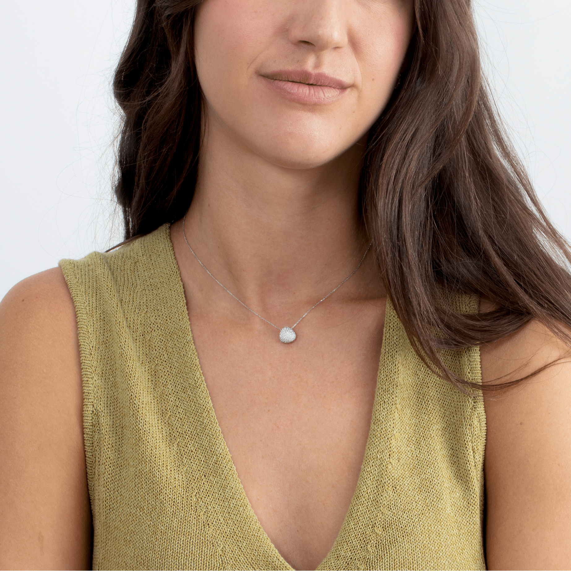 Glamour Pave Pendant Necklace