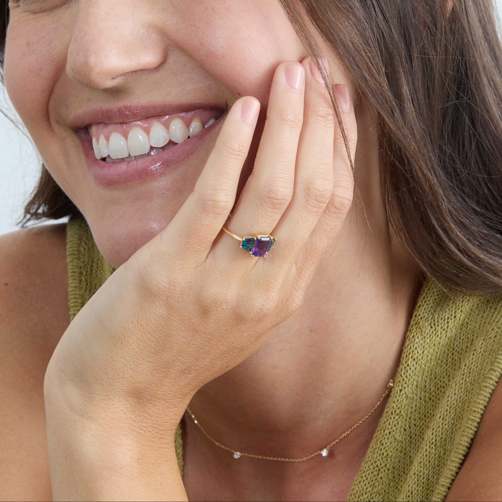 Mystic Duo Stone Ring