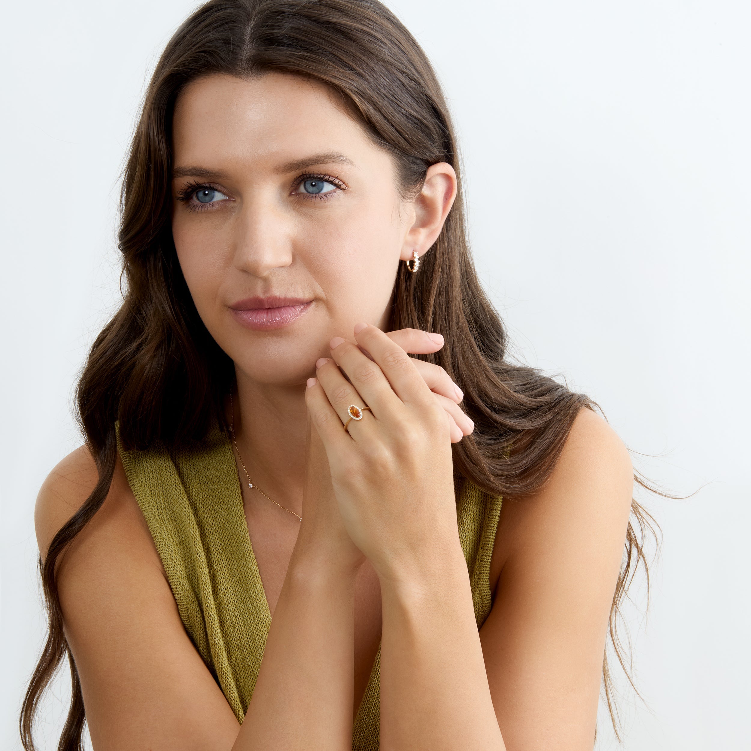 Sunlit Citrine Statement Ring