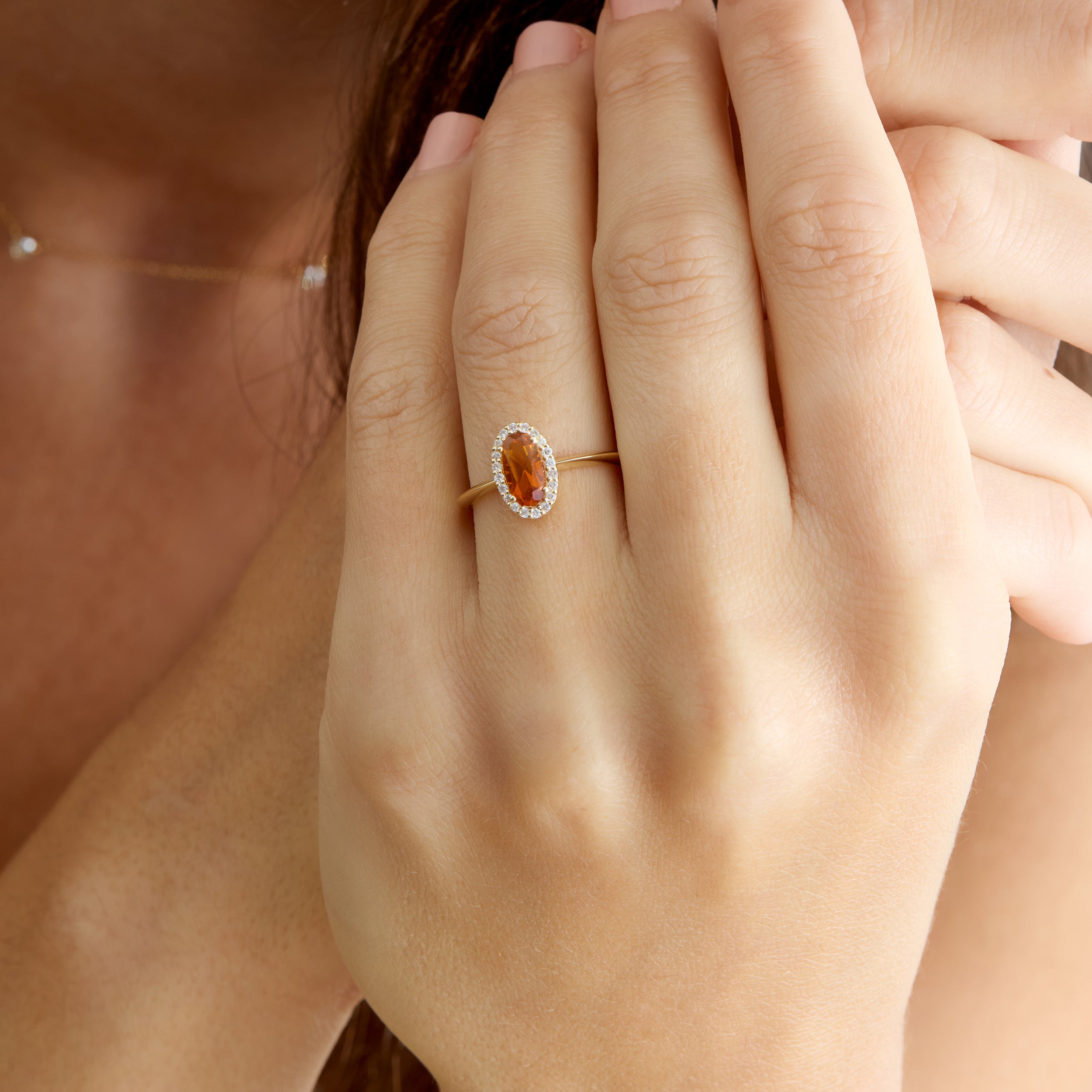 Sunlit Citrine Statement Ring