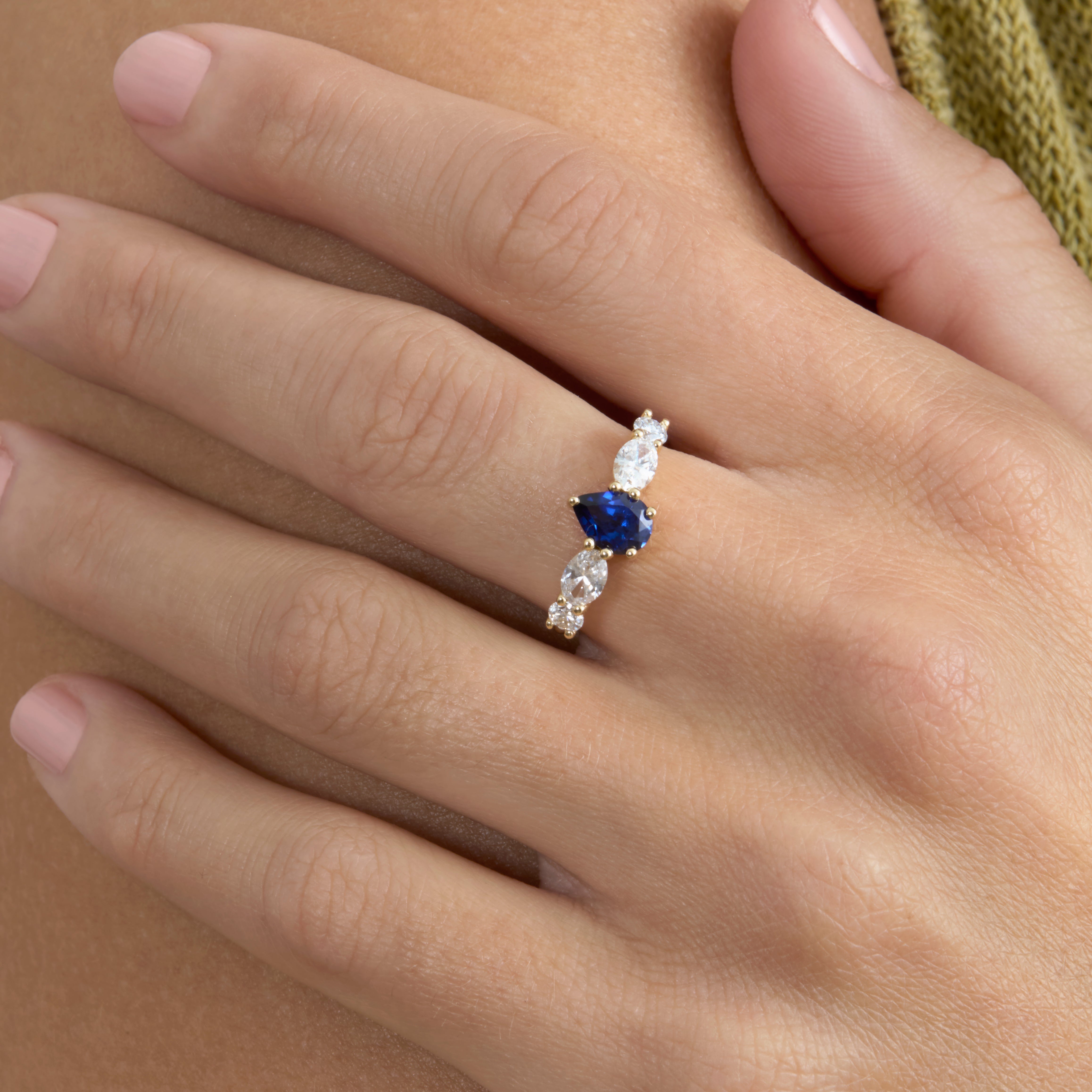 Crowned Sapphire Ring