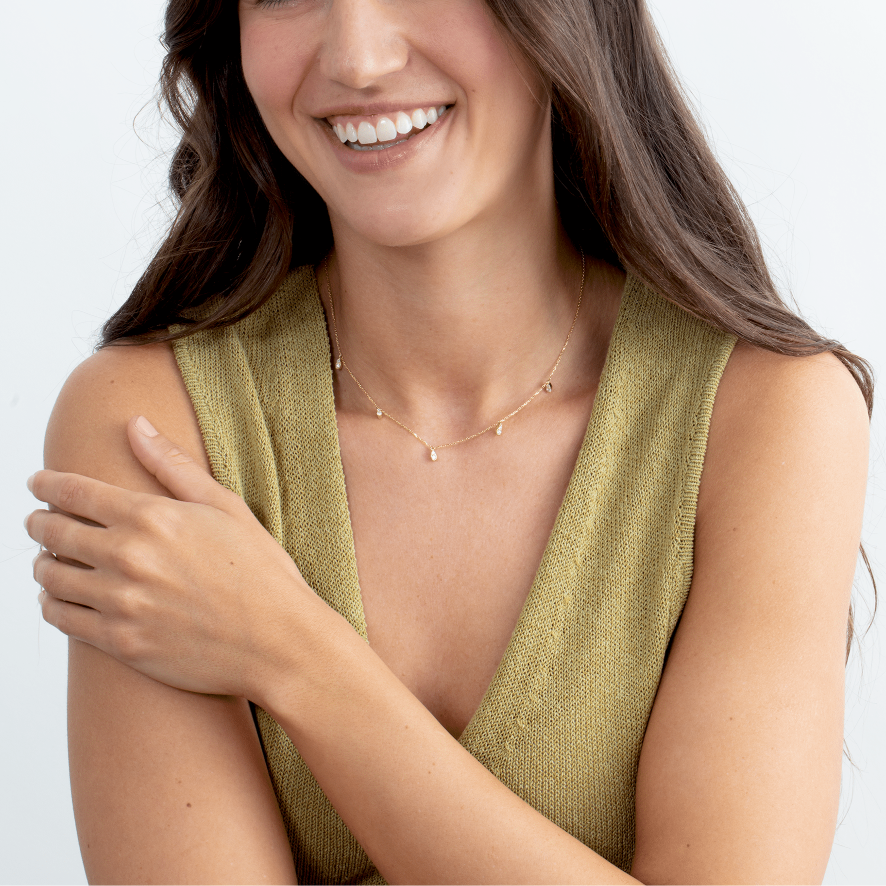 Dainty Sterling Teardrop Necklace