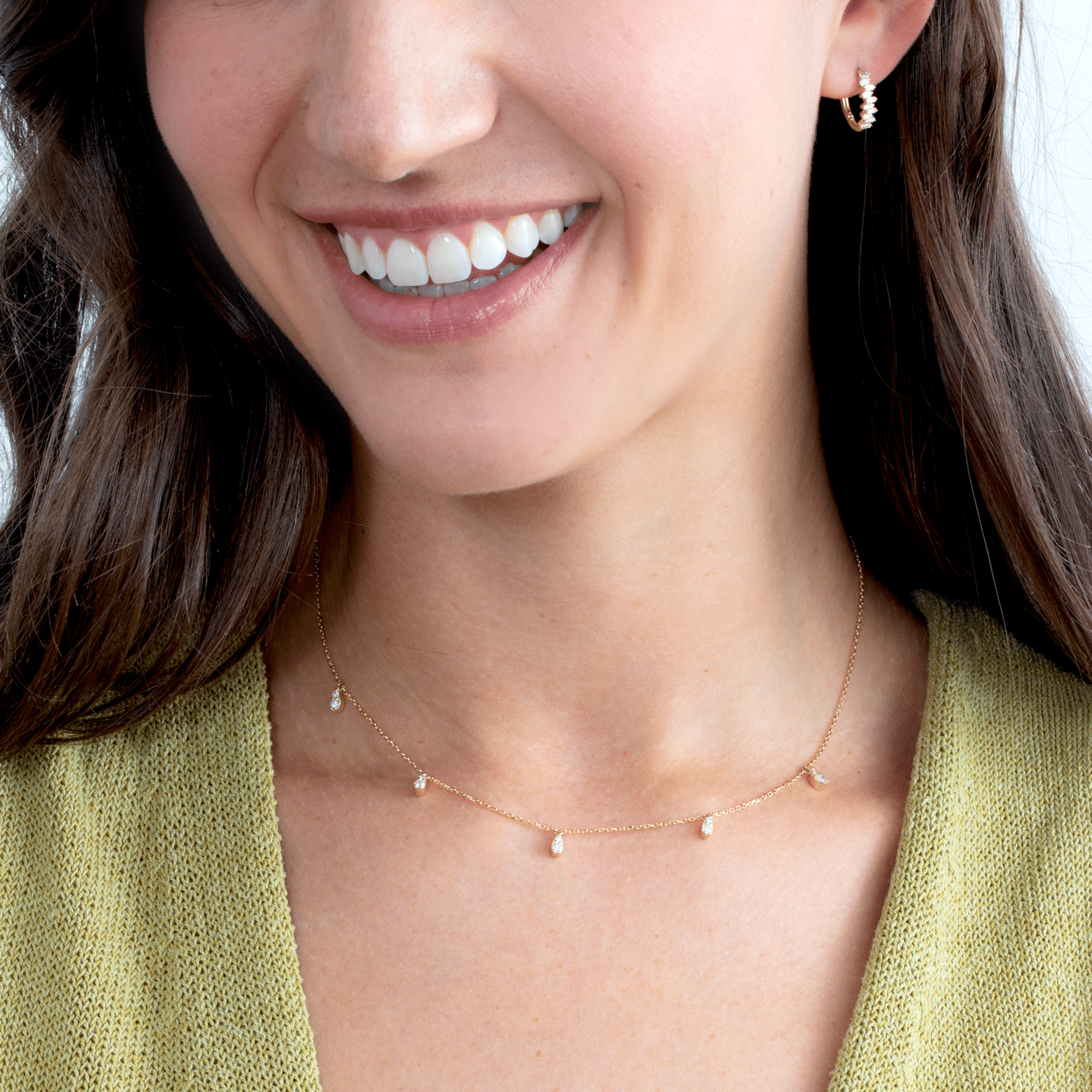 Dainty Sterling Teardrop Necklace