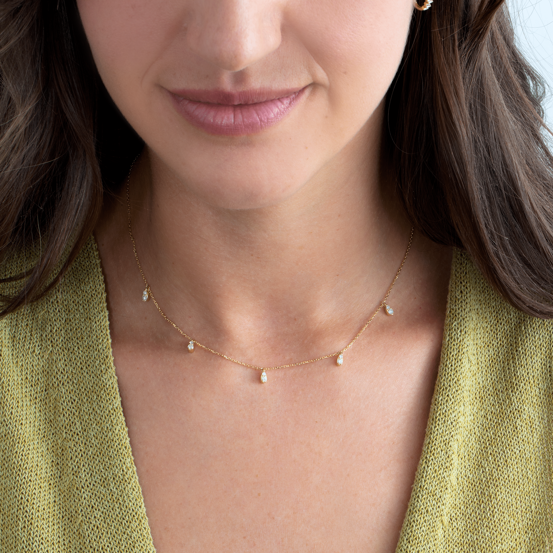 Dainty Sterling Teardrop Necklace