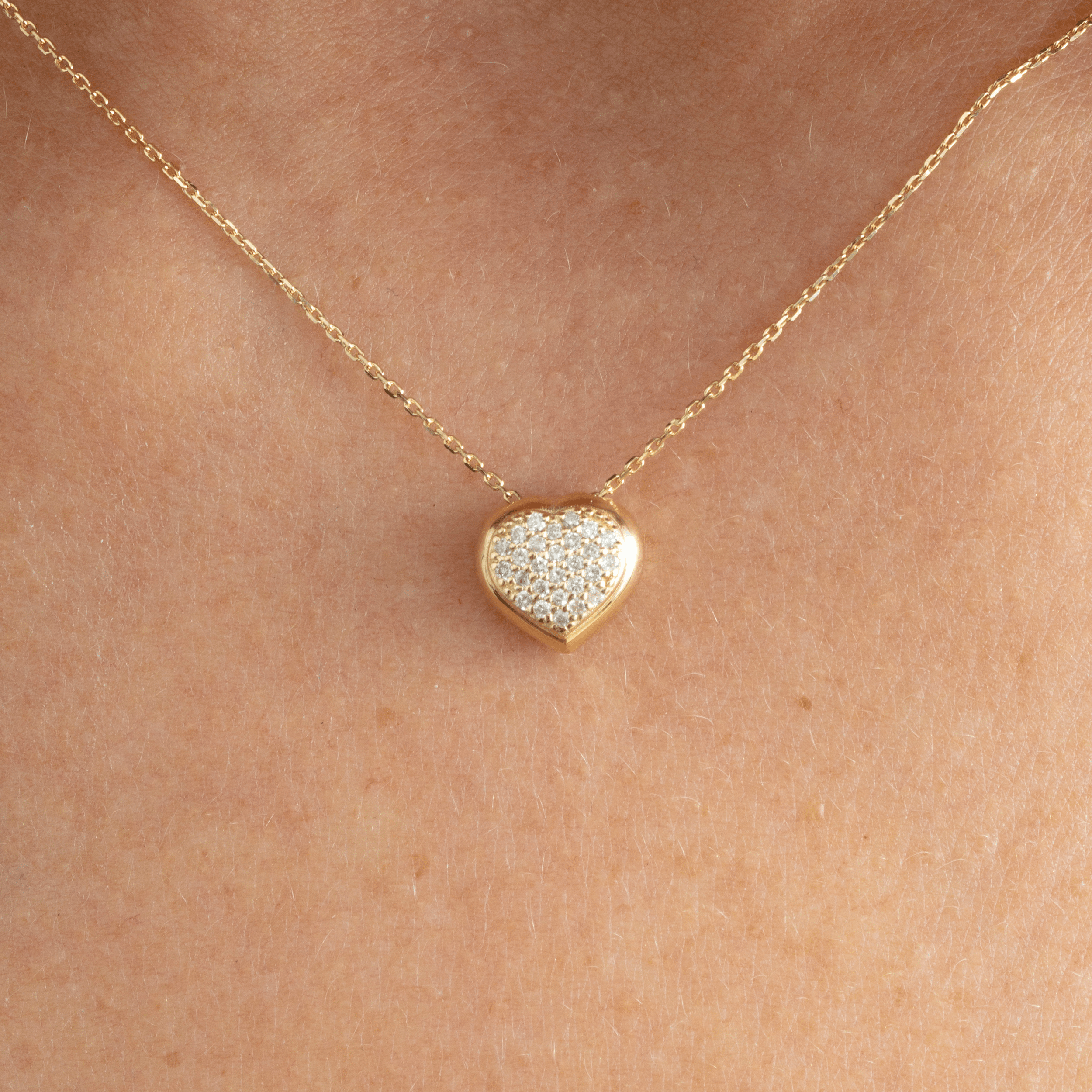 Shimmering Heart Embrace Necklace