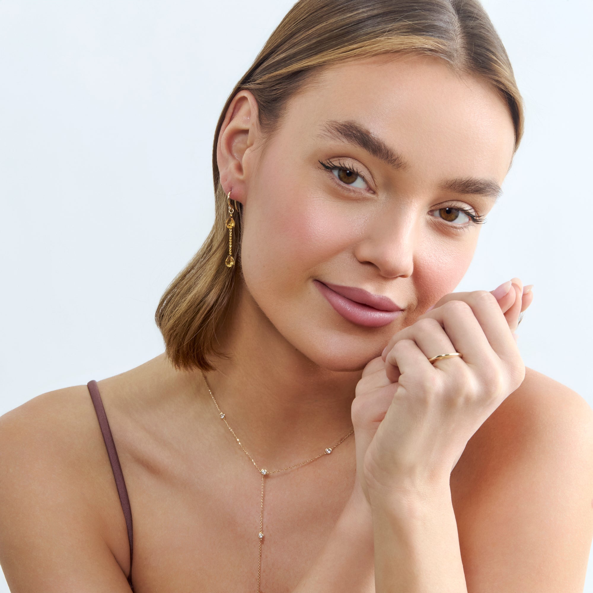 Honey Glow Citrine Drops Earrings