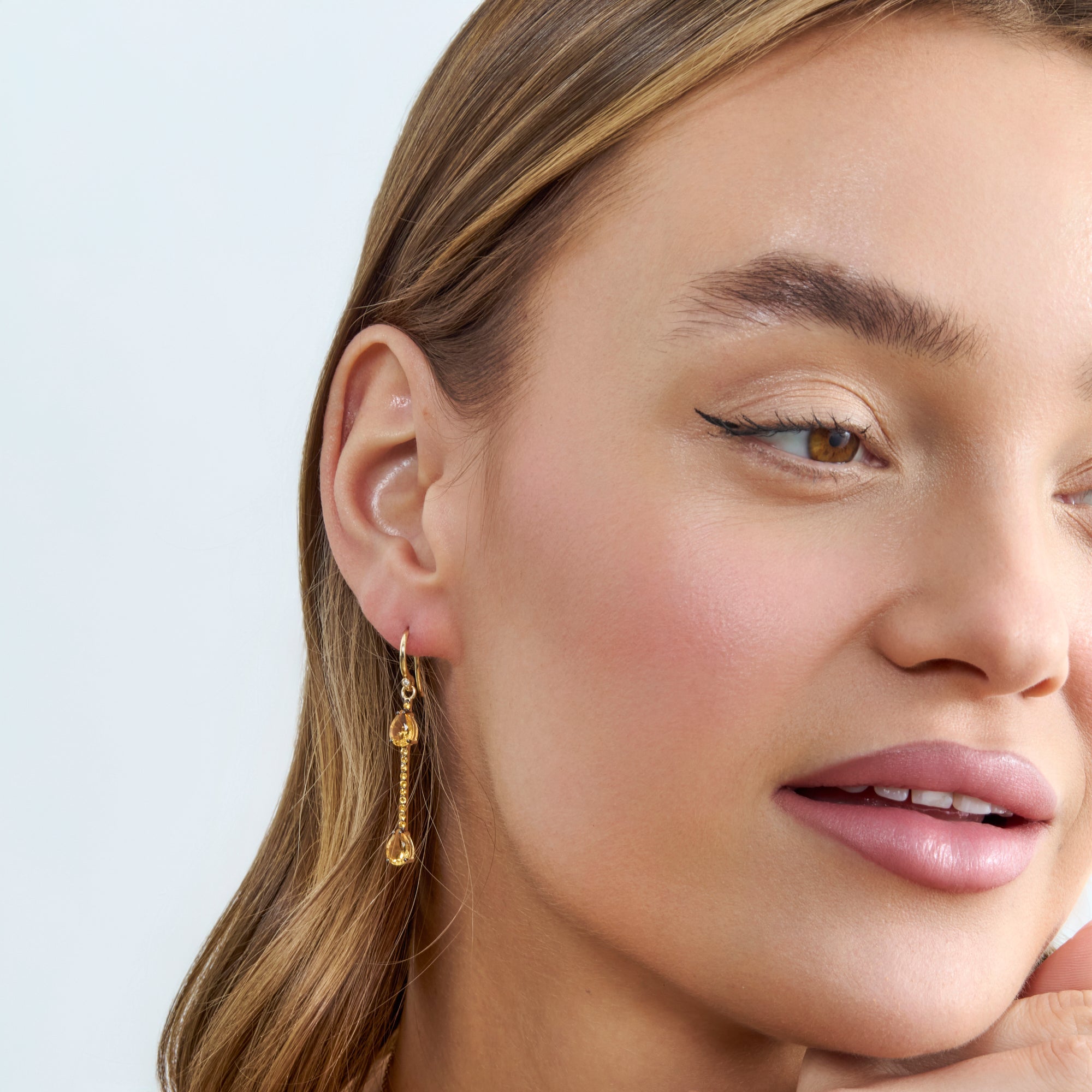 Honey Glow Citrine Drops Earrings
