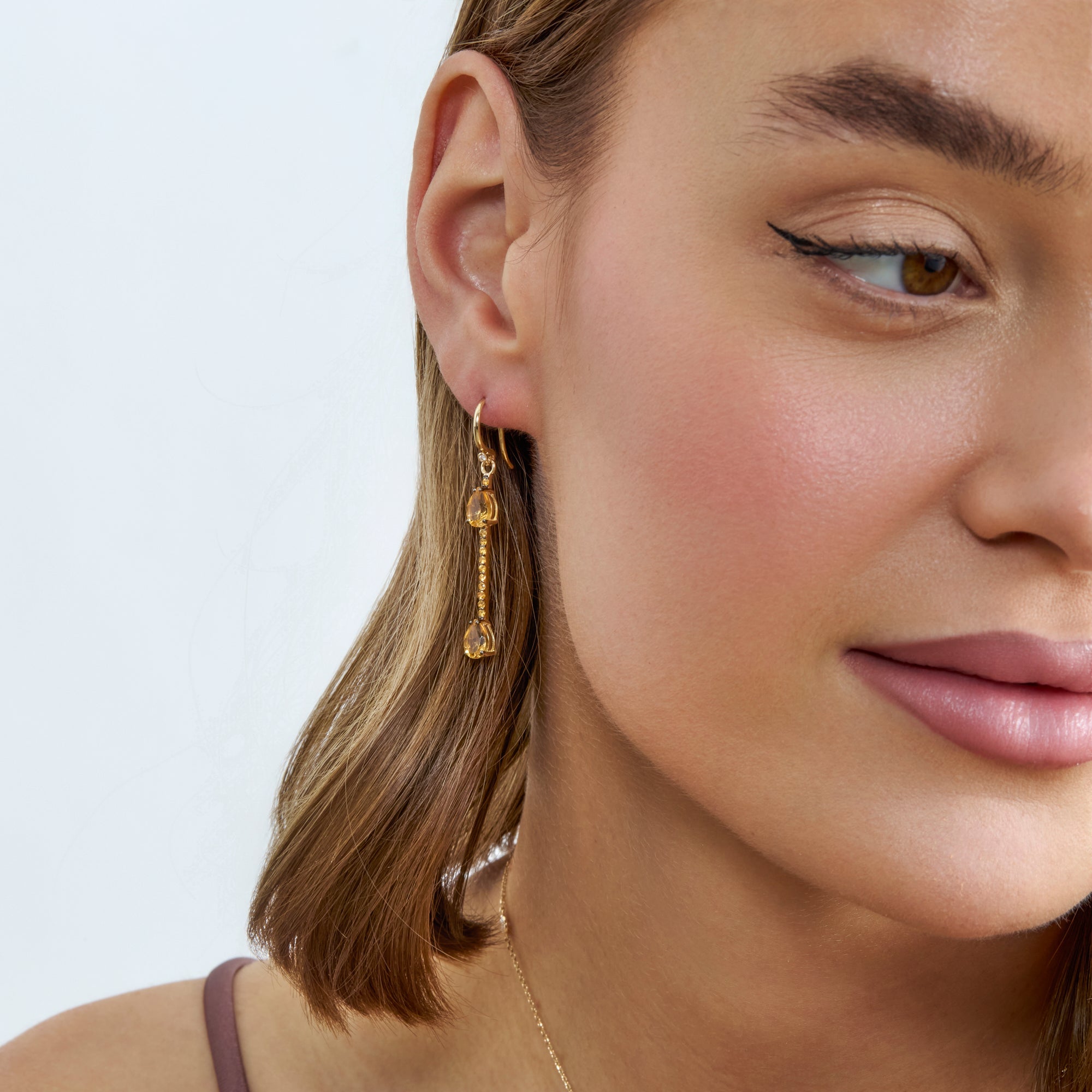 Honey Glow Citrine Drops Earrings