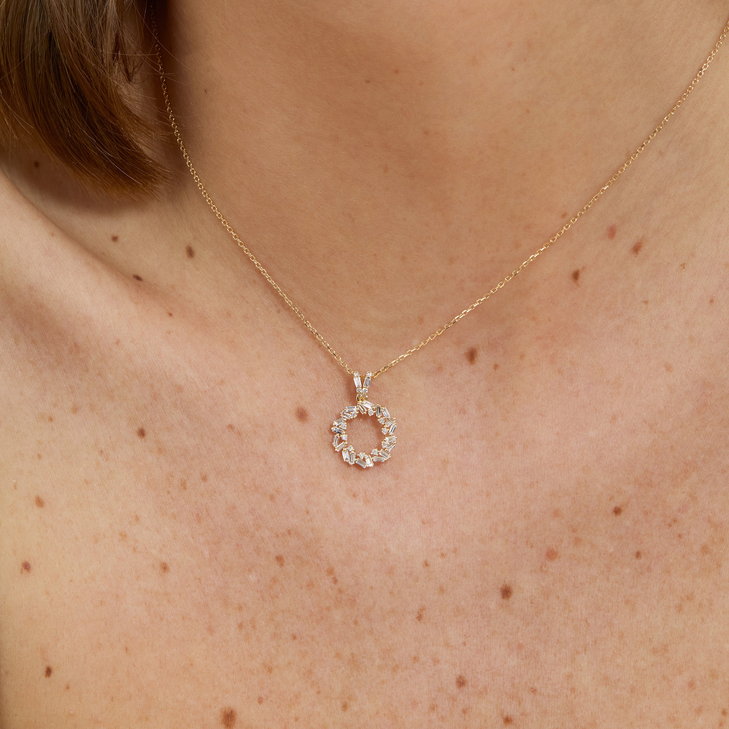 Diamond Celestial Cluster Pendant Necklace