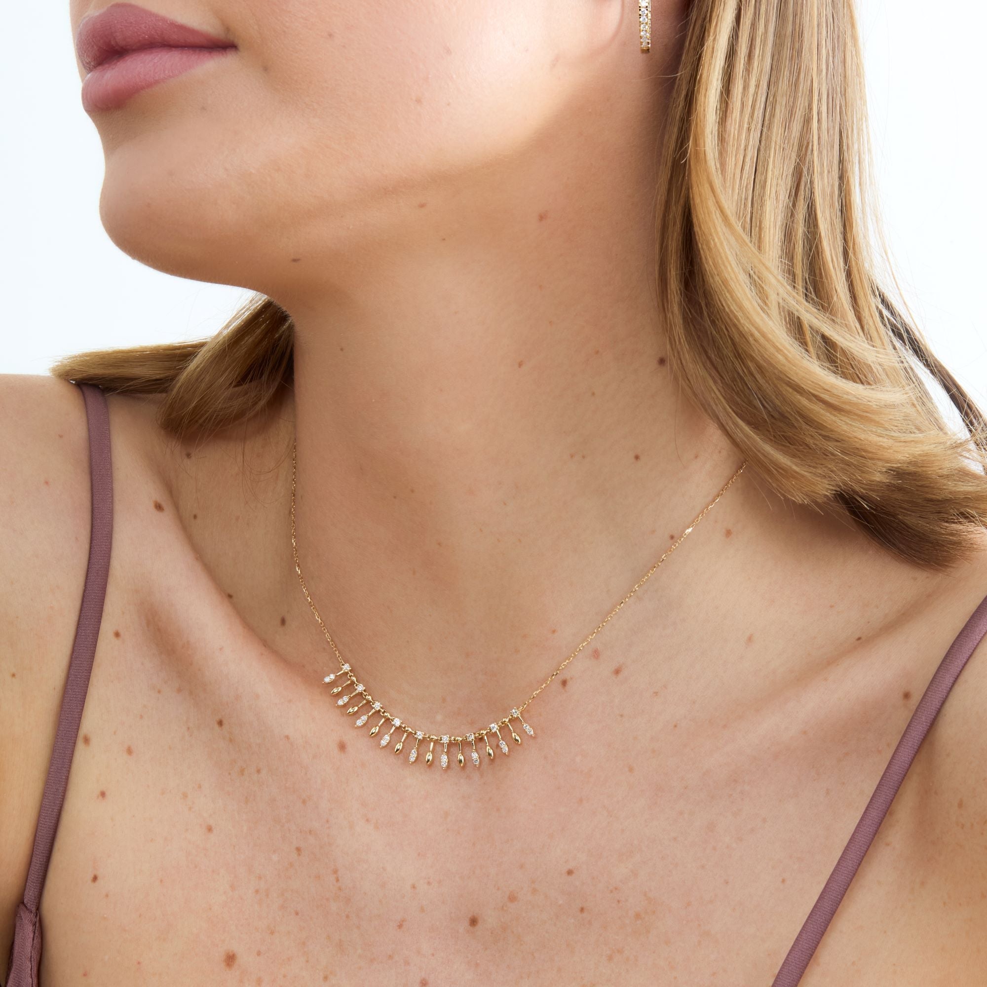 Threaded Fringe Necklace
