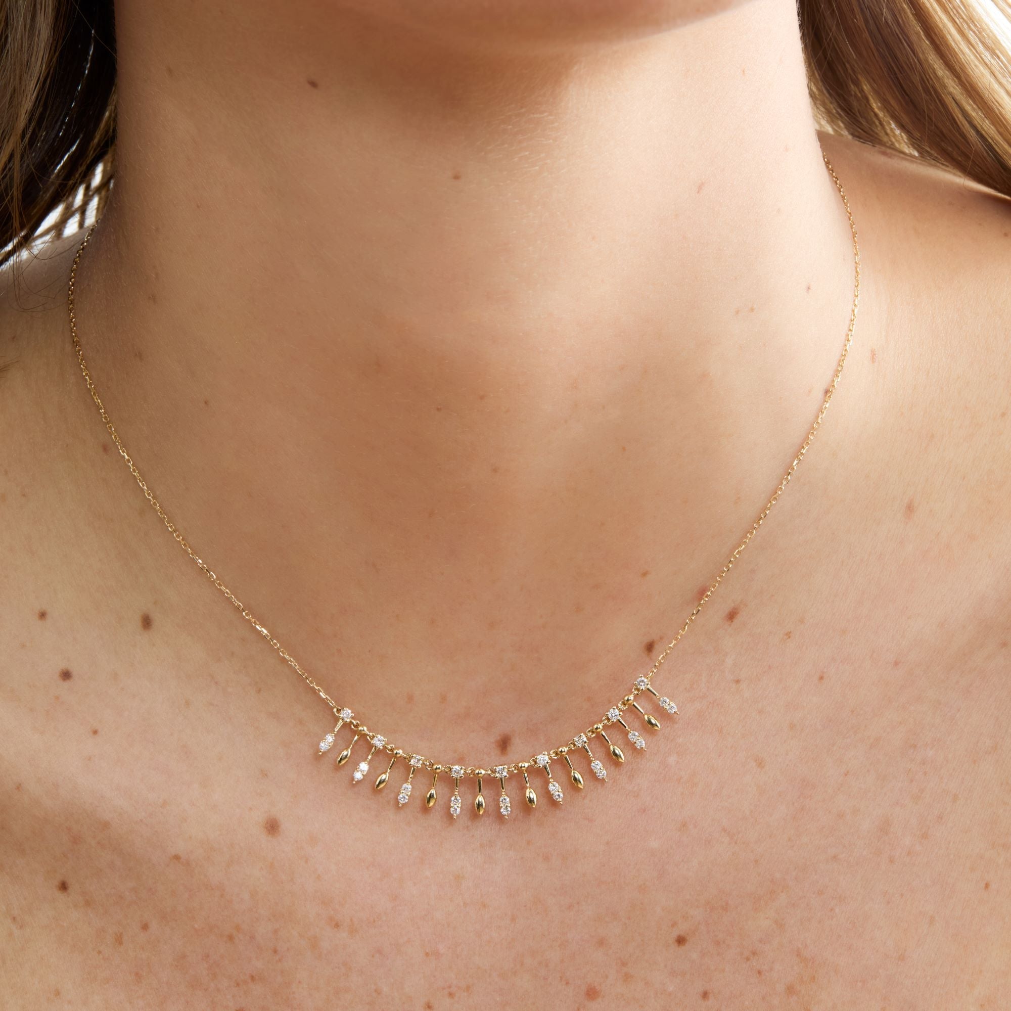 Threaded Fringe Necklace
