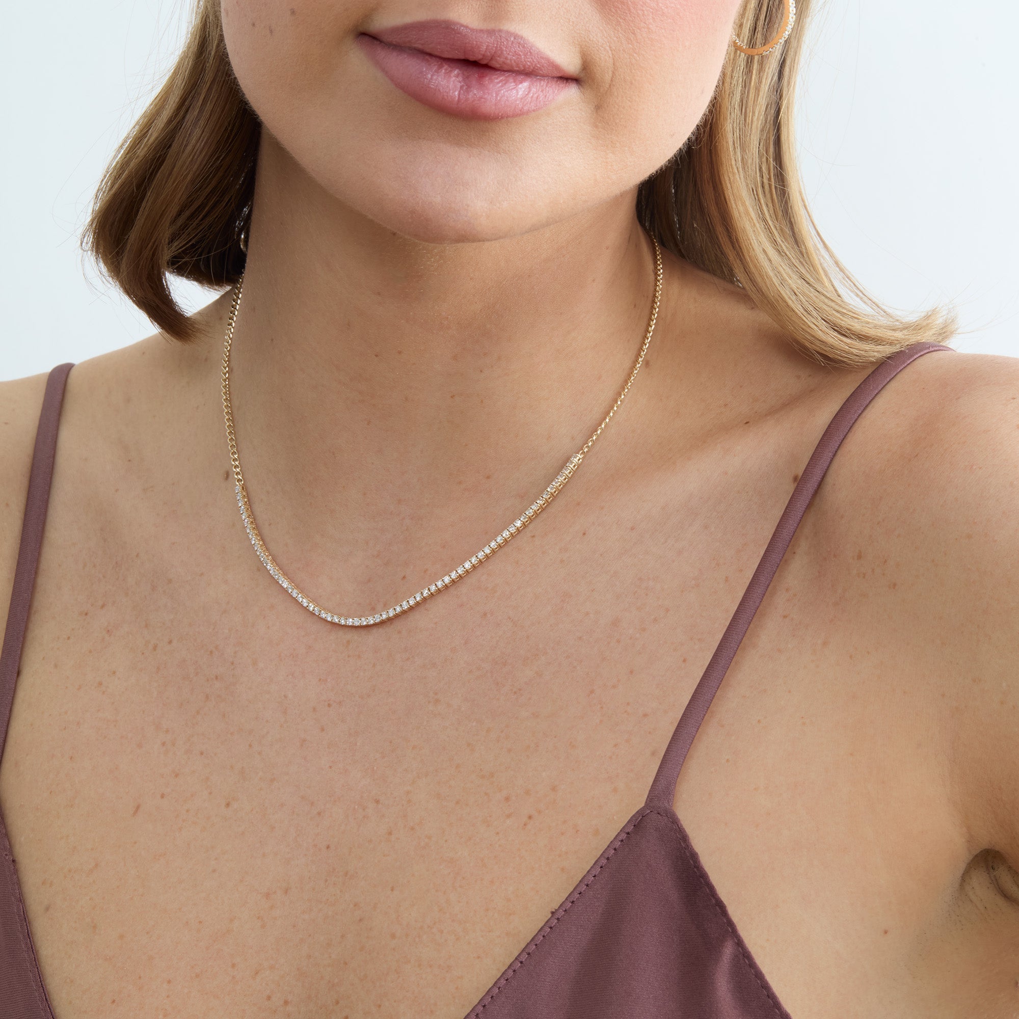 Eternity Tennis Cuban Necklace